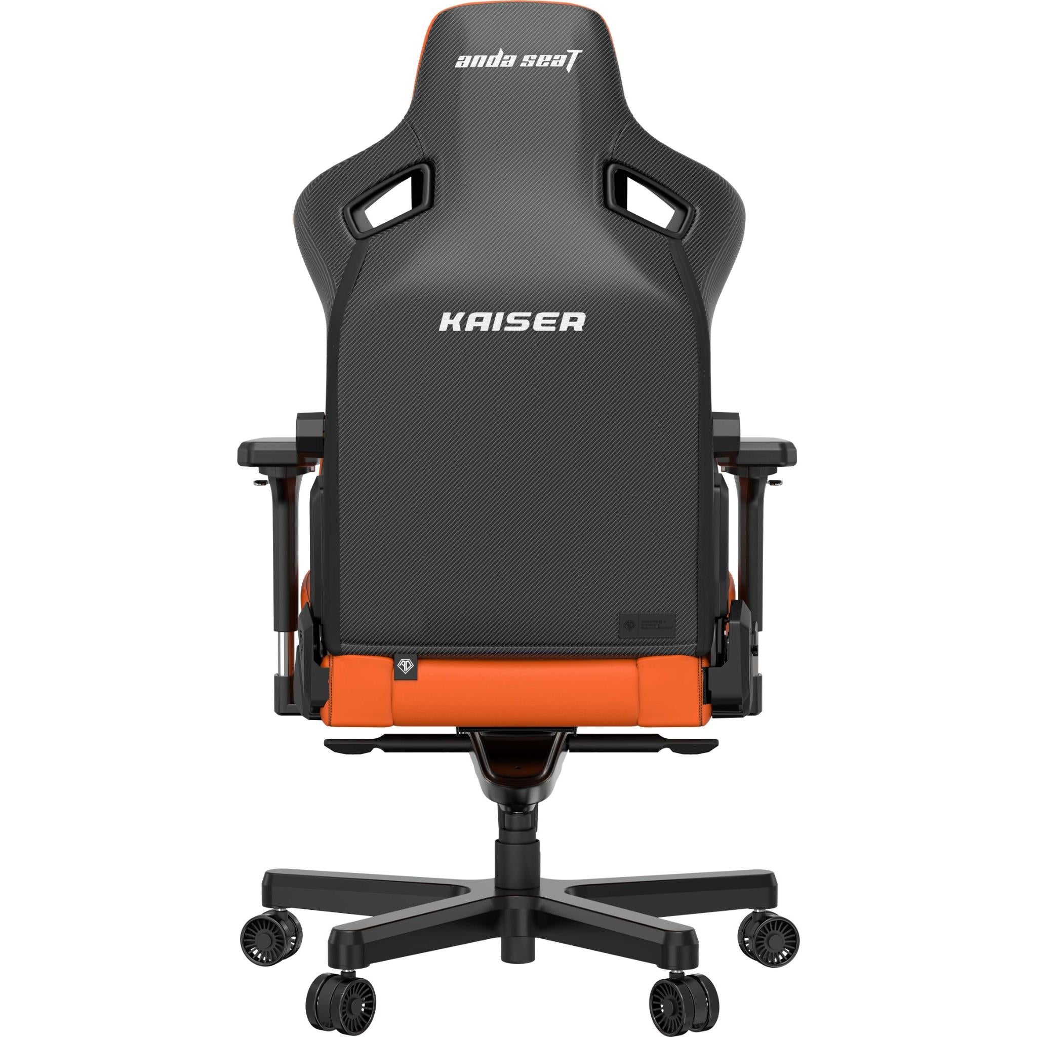 Anda Seat Kaiser 3 Series Premium Gaming Chair - Ergonomic Office Chair with Adjustable Lumbar Support & Headrest, Large Size in Vibrant Orange | Perfect for PC Gaming, Esports, and Home Office Workstations