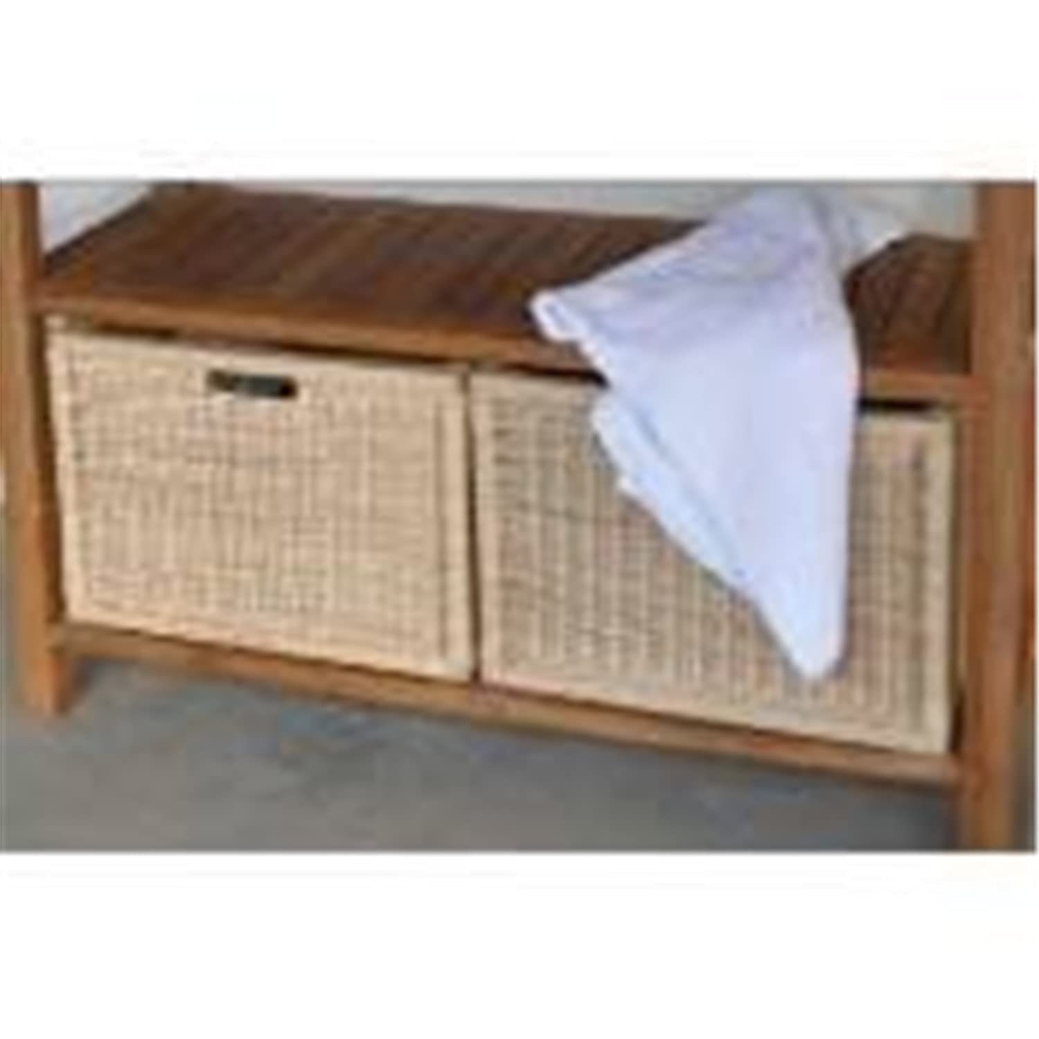 Natural Woven Wicker Baskets Set of 2 - Storage Baskets for Home Organization, Laundry, Blankets & Toys - Perfect for Living Room, Bedroom & Nursery Decor