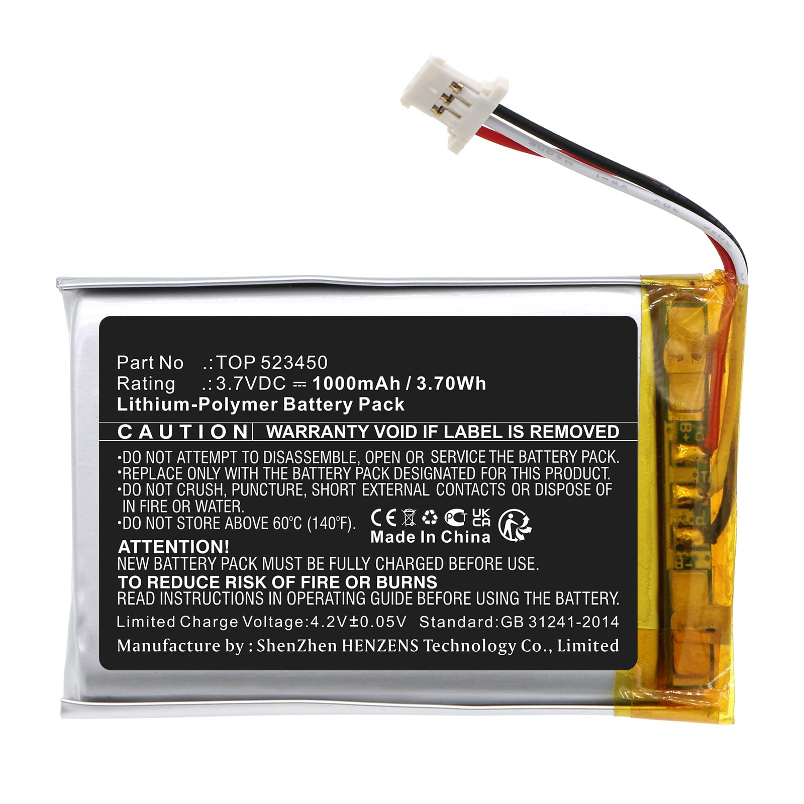 Synergy Digital GPS Battery - 1000mAh Li-Polymer Replacement Battery for Rand McNally TND-540 GPS & TOP 523450 - Long Lasting Power for Road Trips & Truck Navigation