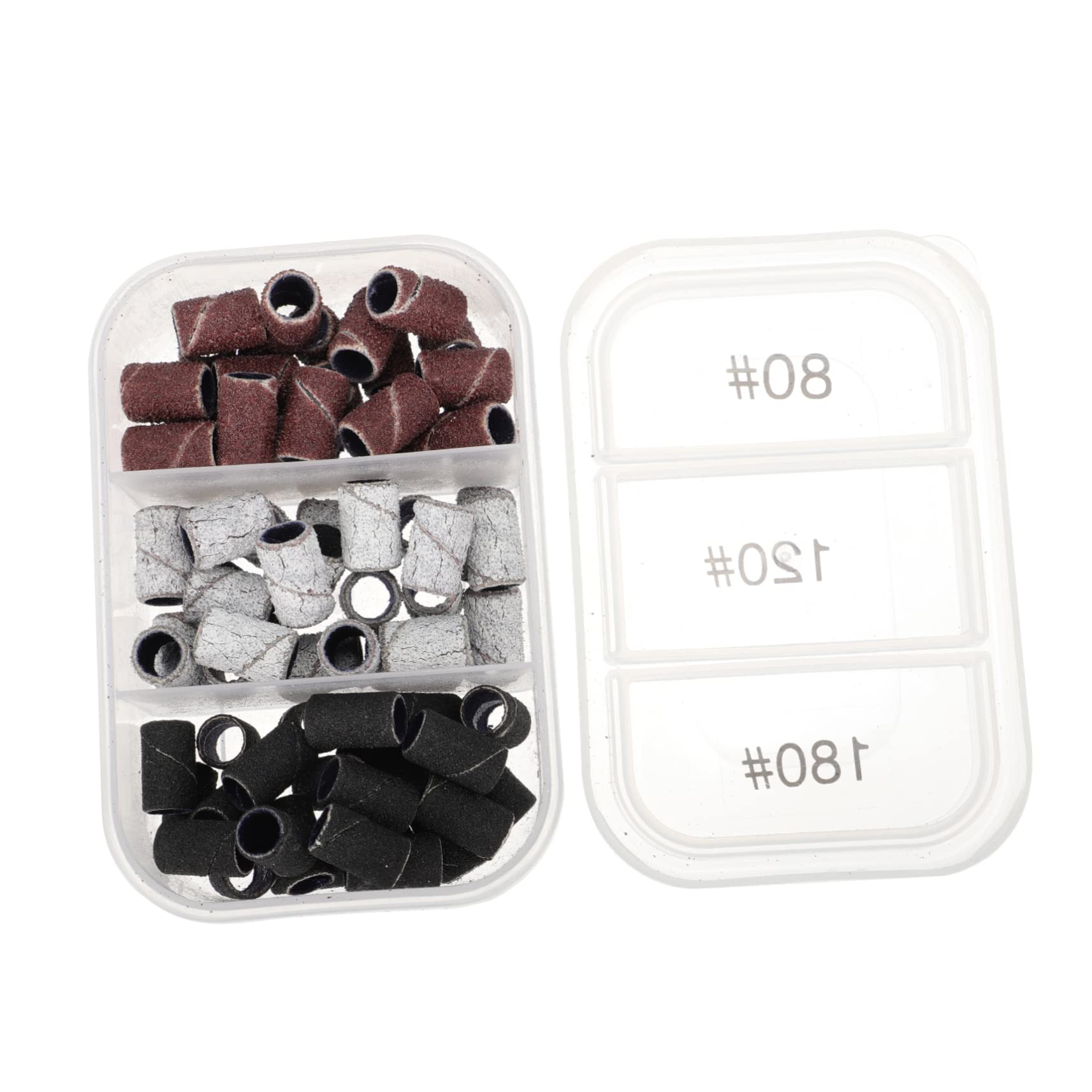 LALAFINA 120PCS Nail Sanding Bands for Drill - Fine Grit Sanding Bands for Nail Art, Manicure & Pedicure - Skin-Friendly Grinding Rings for Professional & Home Use - Perfect for Nail Salons & DIY Nail Care