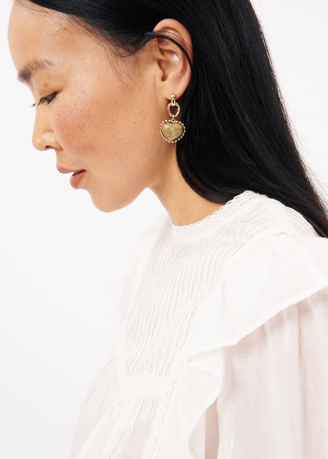 Azelie Sage Green Dangle Earrings for Women - Boho Chic Handmade Jewelry for Casual Wear, Parties & Special Occasions