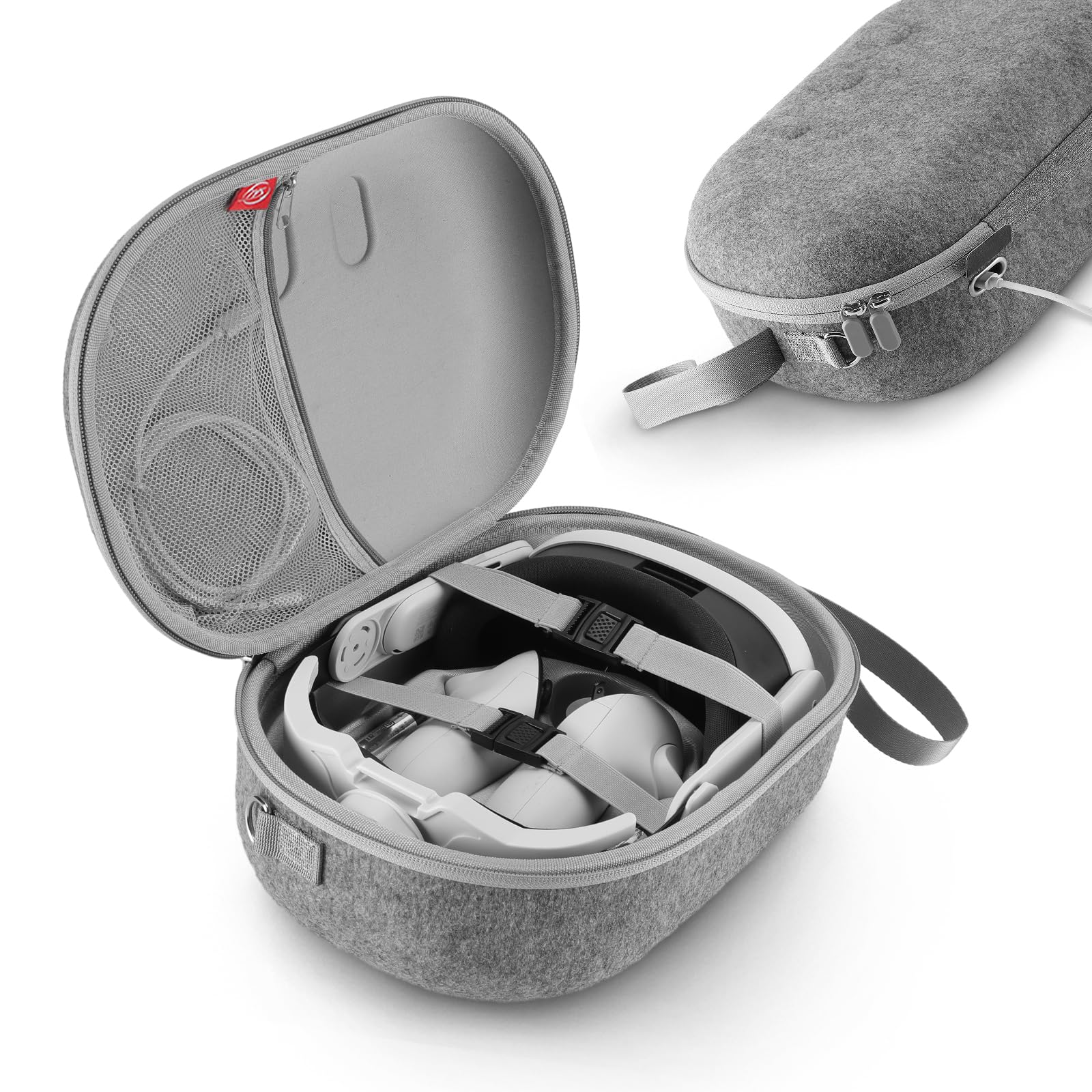 Meta Quest 3 Hard Carrying Case - Compatible with Oculus Quest 3 & Vision Pro VR Headset, Elite Strap & Touch Controllers Accessories - Durable Travel & Home Storage Protection for VR Gaming & Entertainment
