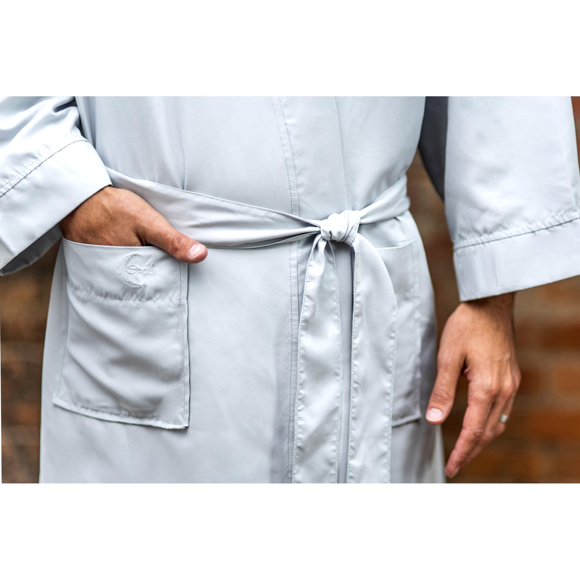 Sposh Microfiber Robe for Men & Women - Soft White Bathrobe with Pockets - Buy One Get One Free - Perfect for Spa, Lounge & Hotel Luxury