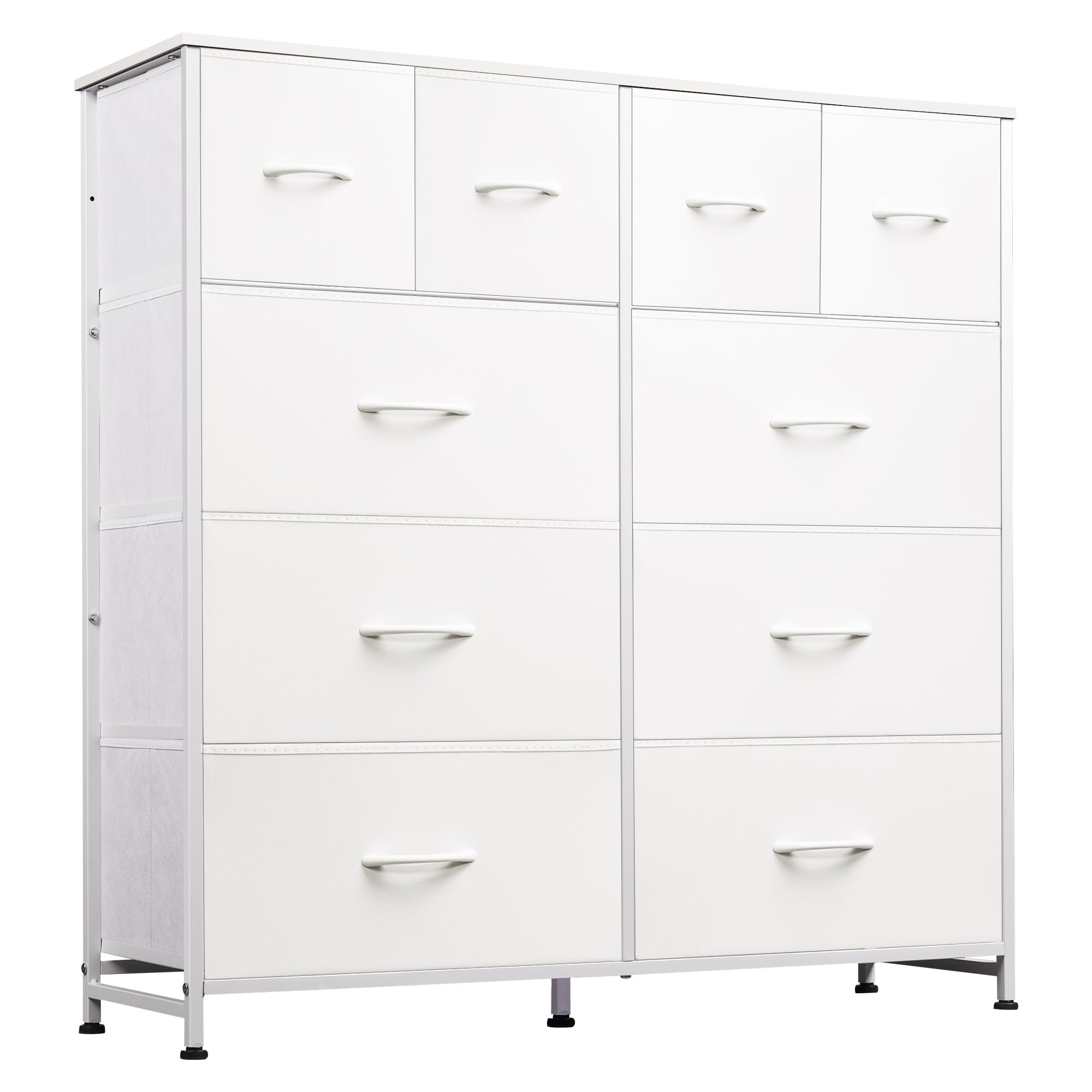WLIVE 10-Drawer White Dresser for Bedroom - Tall Chest Storage Organizer with Drawers - Perfect for Bedroom, Hallway & Closet Organization