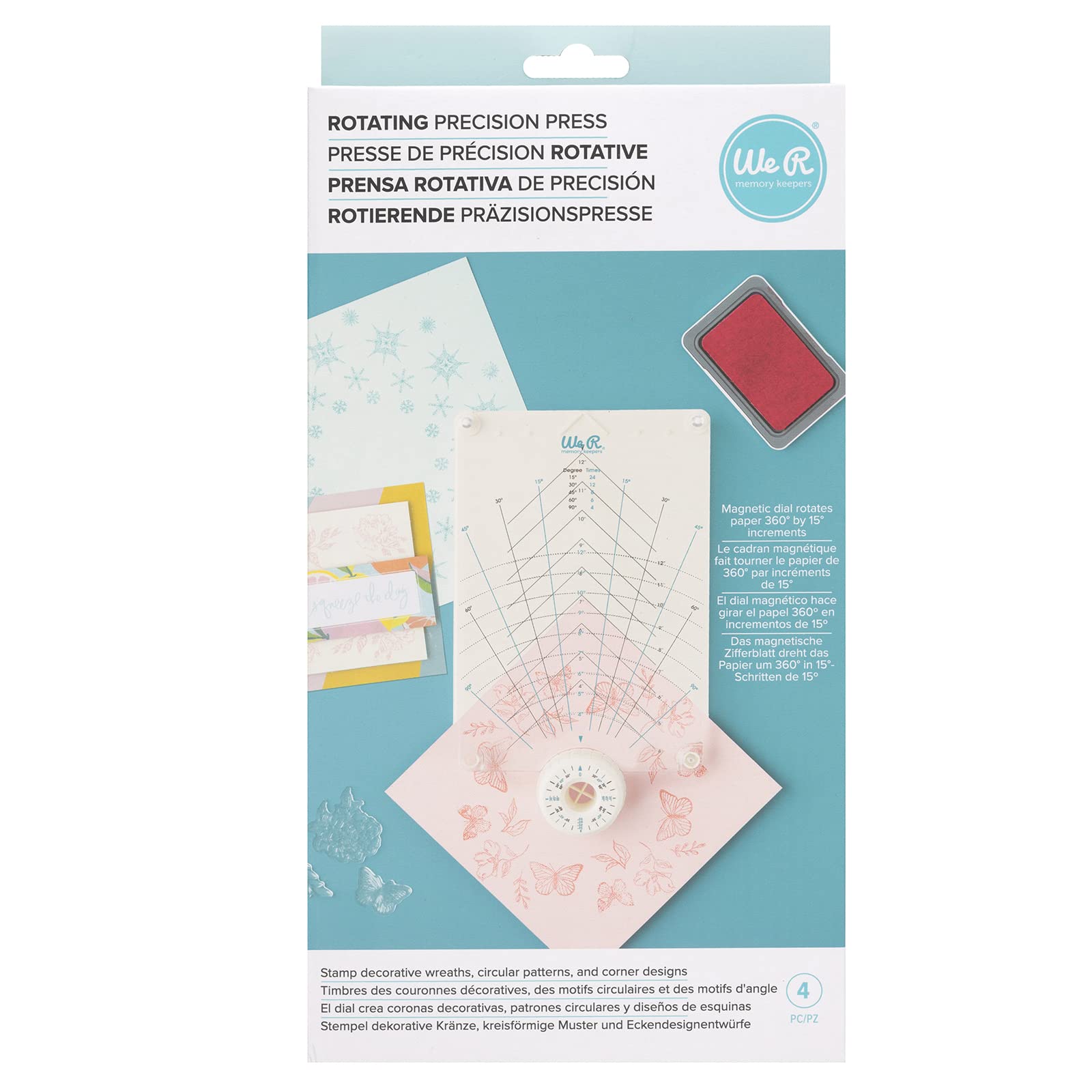 We R Memory Keepers Rotating Precision Press - Professional Stamping Tool for Scrapbooking, Card Making & DIY Crafts | Perfect for Paper Crafting, Embossing & Detailed Stamping Projects