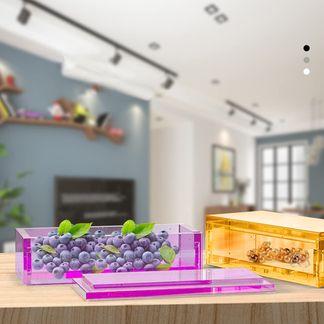 Voyyphixa Rectangle Resin Jewelry Box Mold with Lid - Silicone Container Mold for Epoxy Resin Casting, DIY Pen Holder, Pencil Case, Domino & Trinket Storage | Perfect for Crafting, Organizing Small Items & Gift Making
