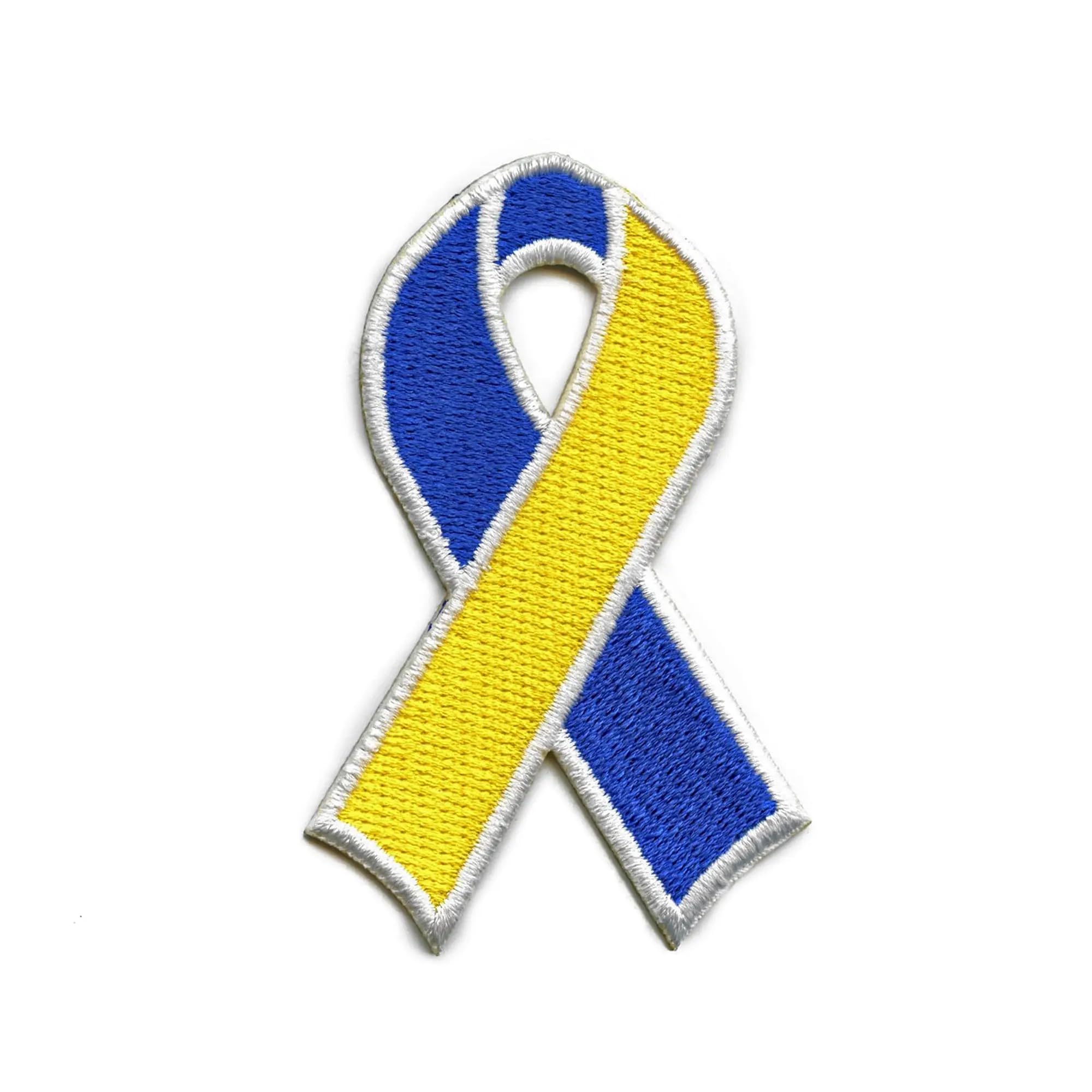 Down Syndrome Awareness Embroidered Iron-On Patch Ribbon - Support All Cancers - Perfect for Jackets, Bags & DIY Craft Projects