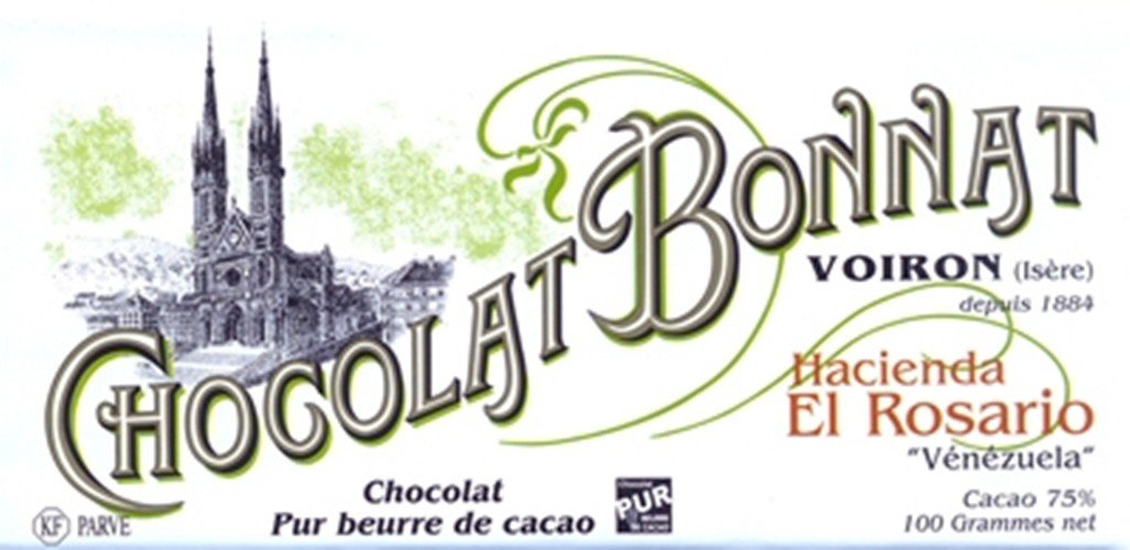 Premium Bonnat 'Hacienda El Rosario' 75% Dark Chocolate Bar - Single Origin Venezuelan Cocoa - Gourmet Chocolate for Gifts, Desserts & Baking