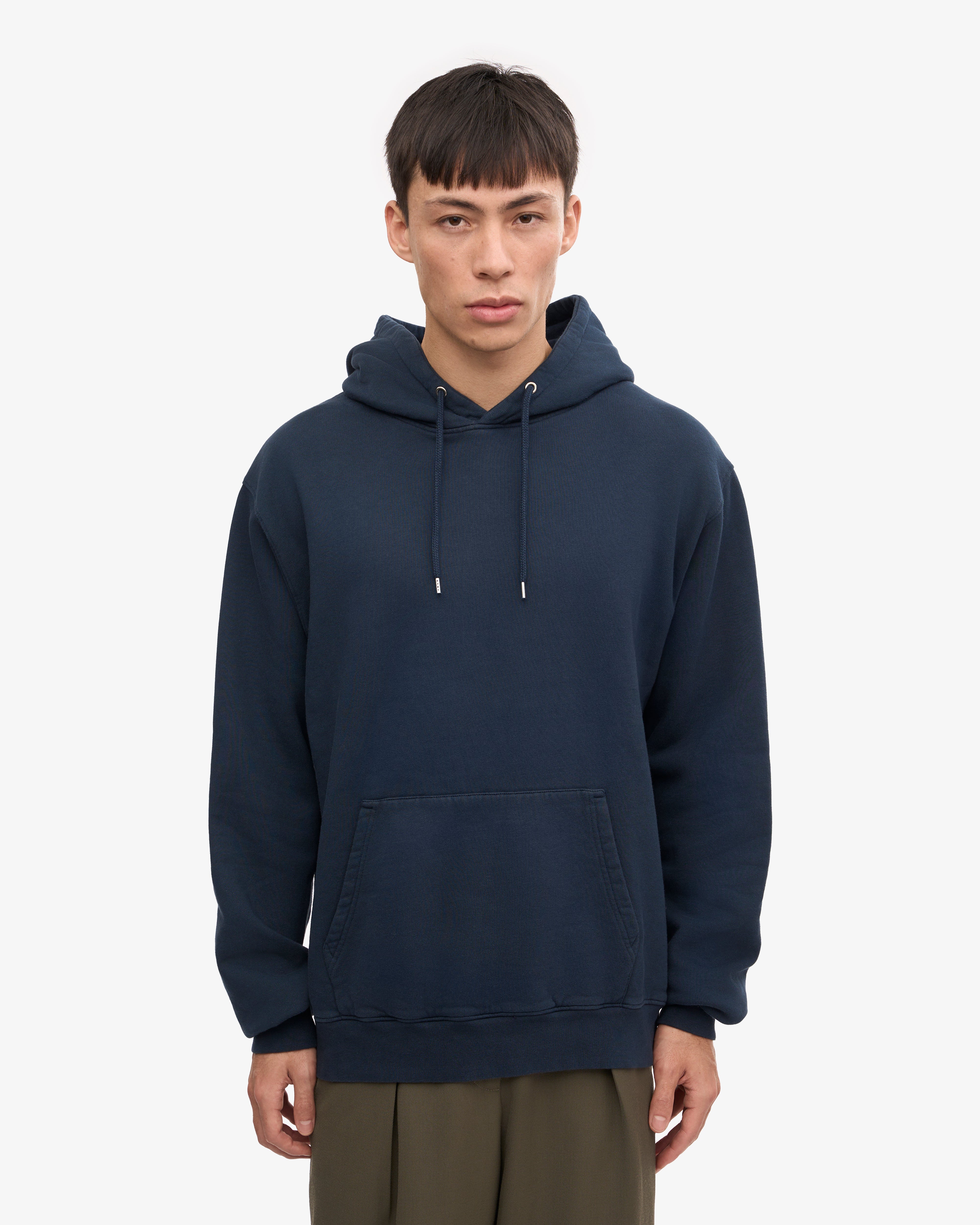 Classic Organic Cotton Hoodie for Men & Women - Navy Blue | Comfortable & Eco-Friendly Pullover for Casual Wear, Gym, and Outdoor Activities