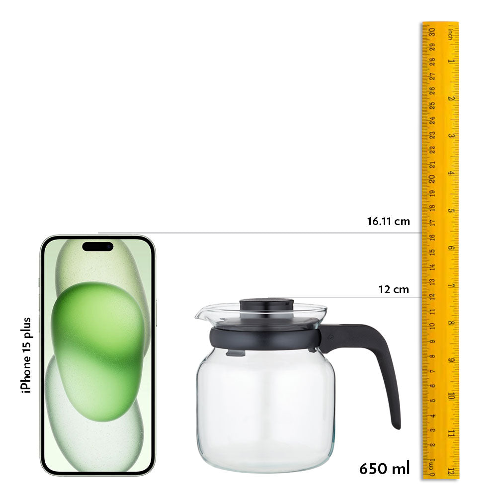 Premium Borosilicate Glass Carafe with Built-in Strainer - Ideal for Iced Tea, Cold Brew Coffee & Infused Water Pitcher