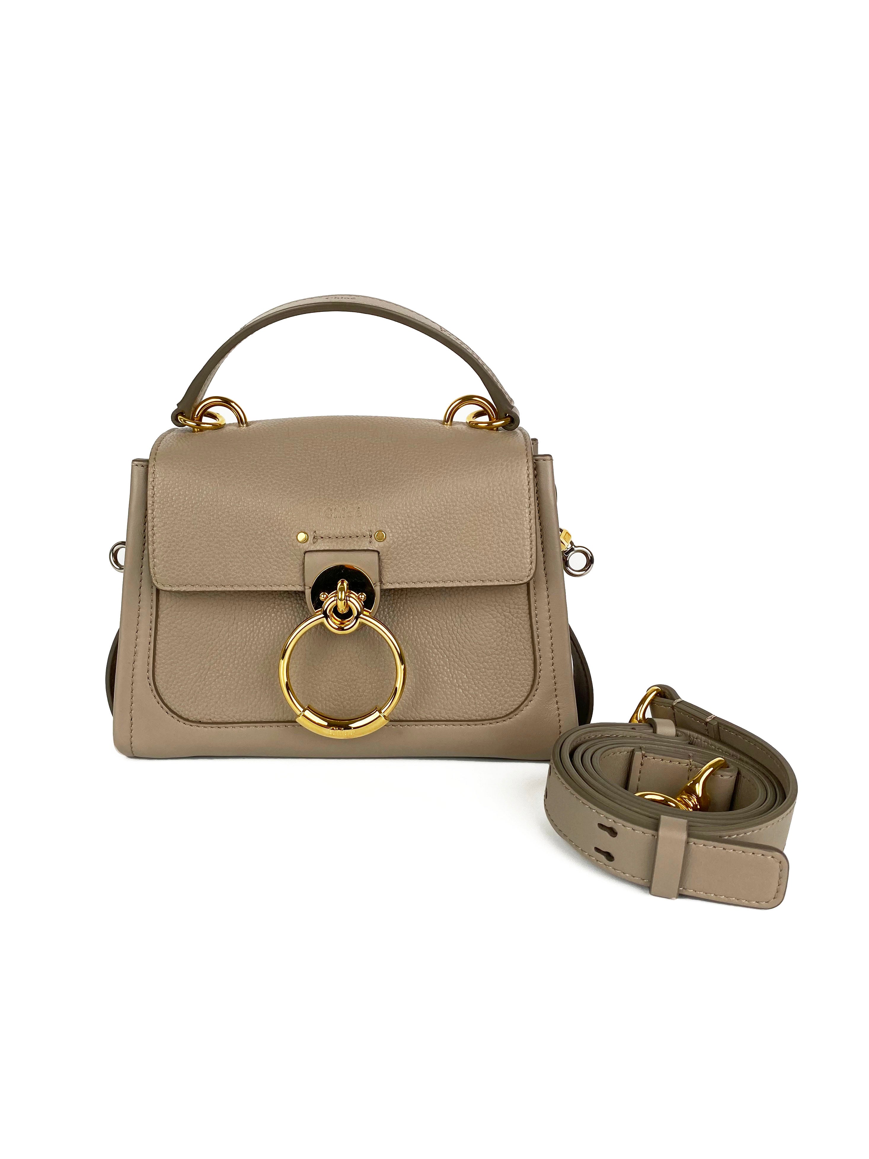 Chloe Motty Grey Mini Tess Day Bag - Stylish Crossbody Purse for Women, Fashionable Everyday Handbag for Work, Travel & Shopping