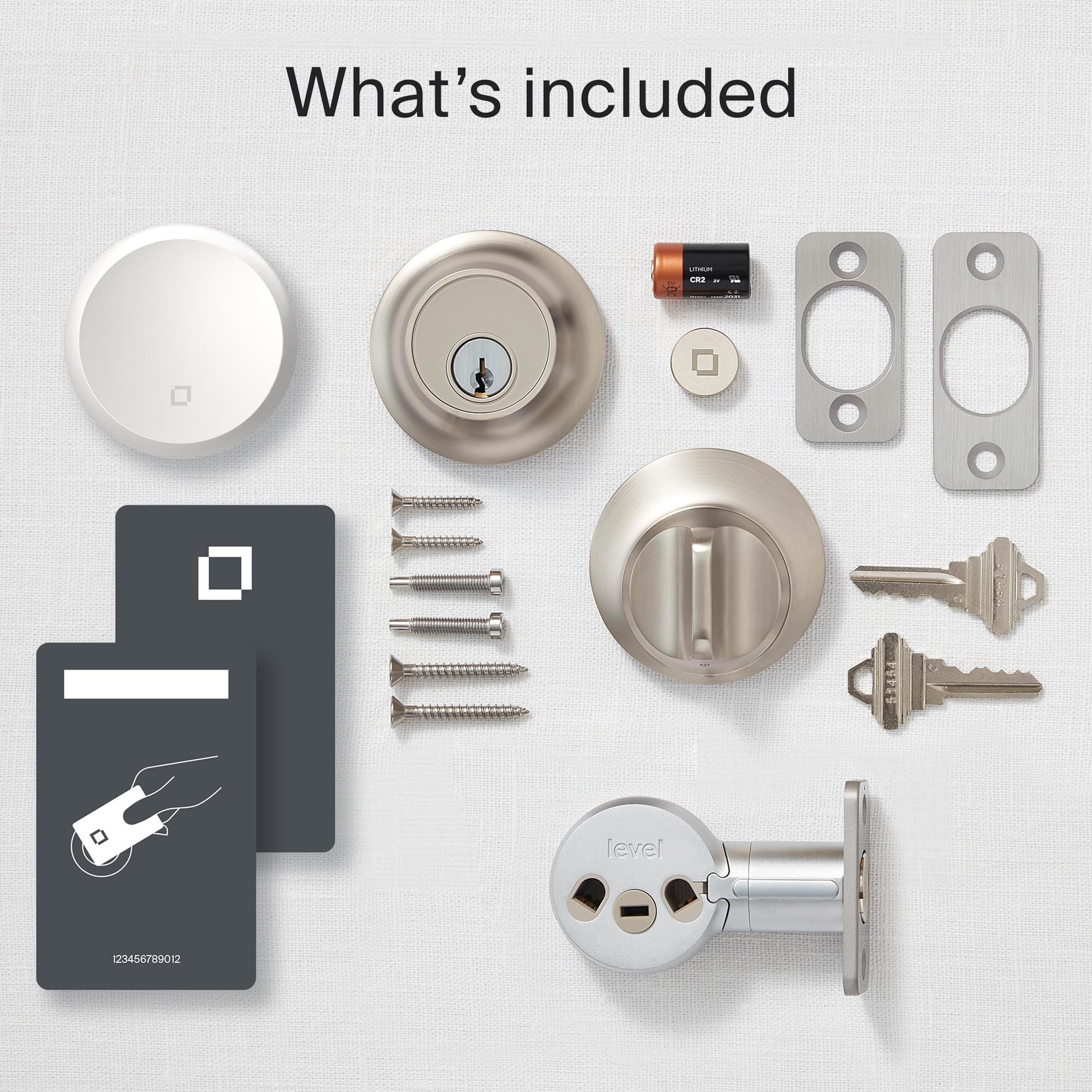 Level Lock+ WiFi Deadbolt Smart Lock - World's Smallest Smart Lock with Apple Home Key - Remote Lock/Unlock via iOS & Android App - Compatible with Apple Home, Alexa & Google Home (Satin Nickel) - Perfect for Smart Homes, Vacation Rentals & Airbnb Properties