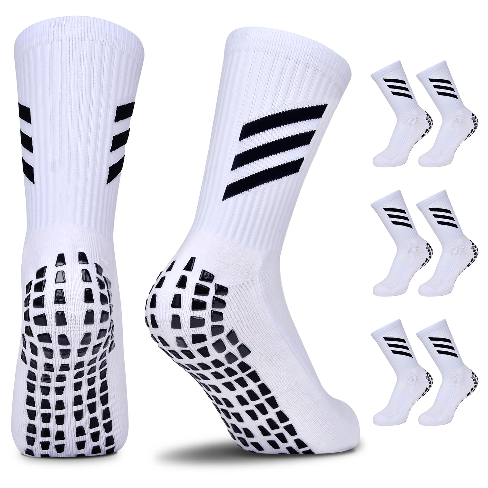 TEUEN Kids Non-Slip Soccer Socks - Breathable Athletic Grip Socks for Boys & Girls - Perfect for Football, Indoor Sports & Playground Activities