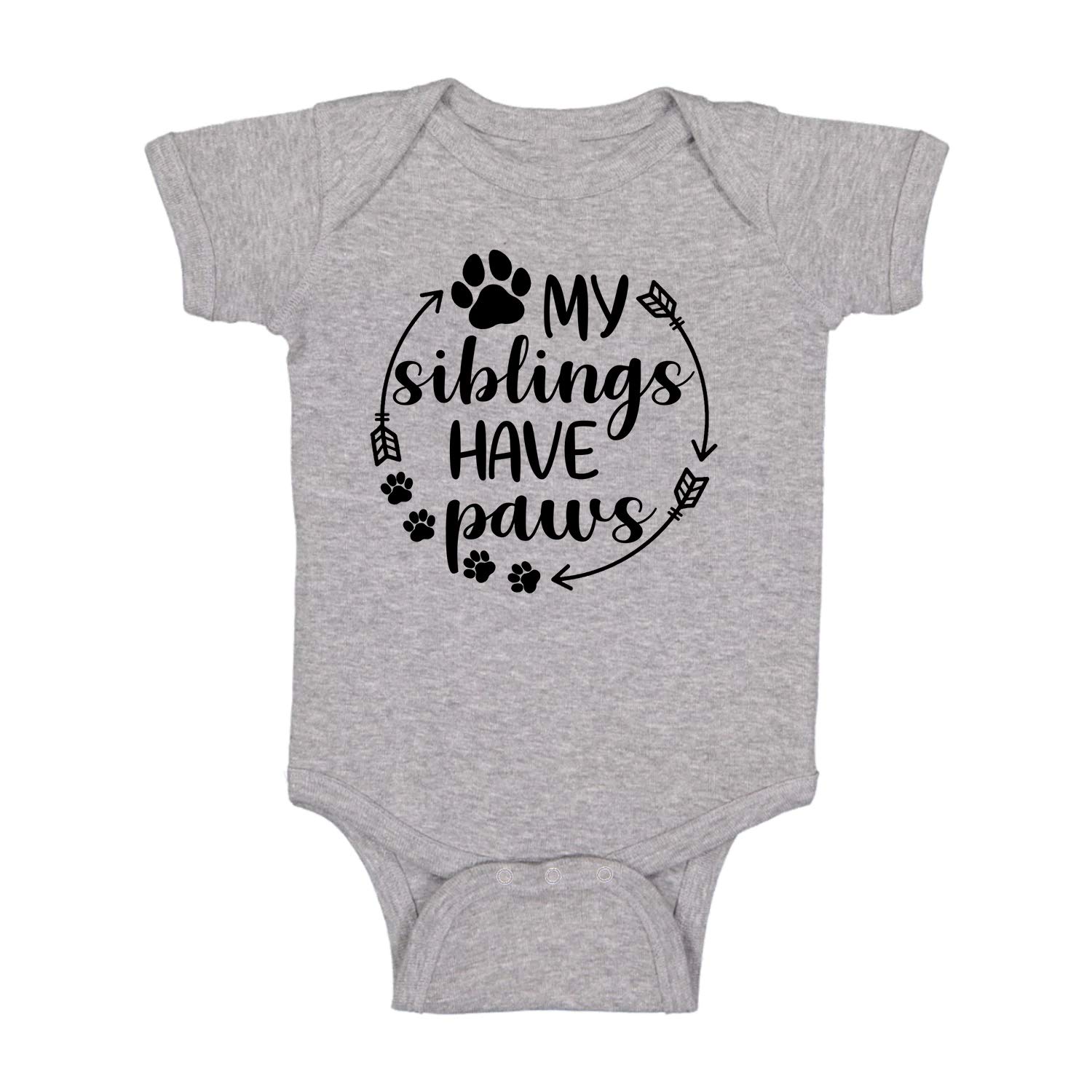 Funny Baby Bodysuit - My Siblings Have Paws - Newborn Boy & Girl Outfits for Pet Lovers
