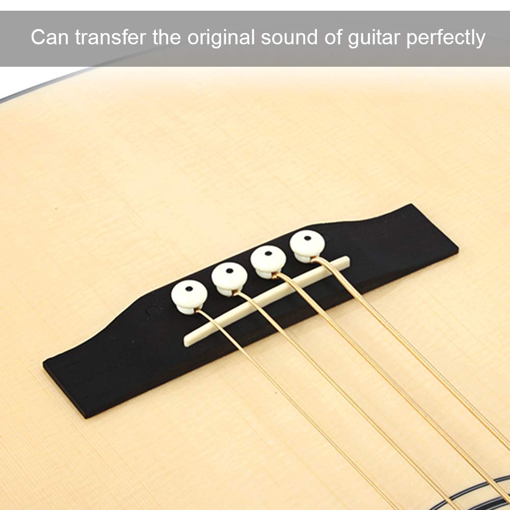 4 Strings Bass Bridge - Rosewood Bridge Saddle & Pins for 4-String Acoustic Bass Guitar | Premium Wooden Guitar Accessories | Perfect for Folk, Bluegrass & Acoustic Performances