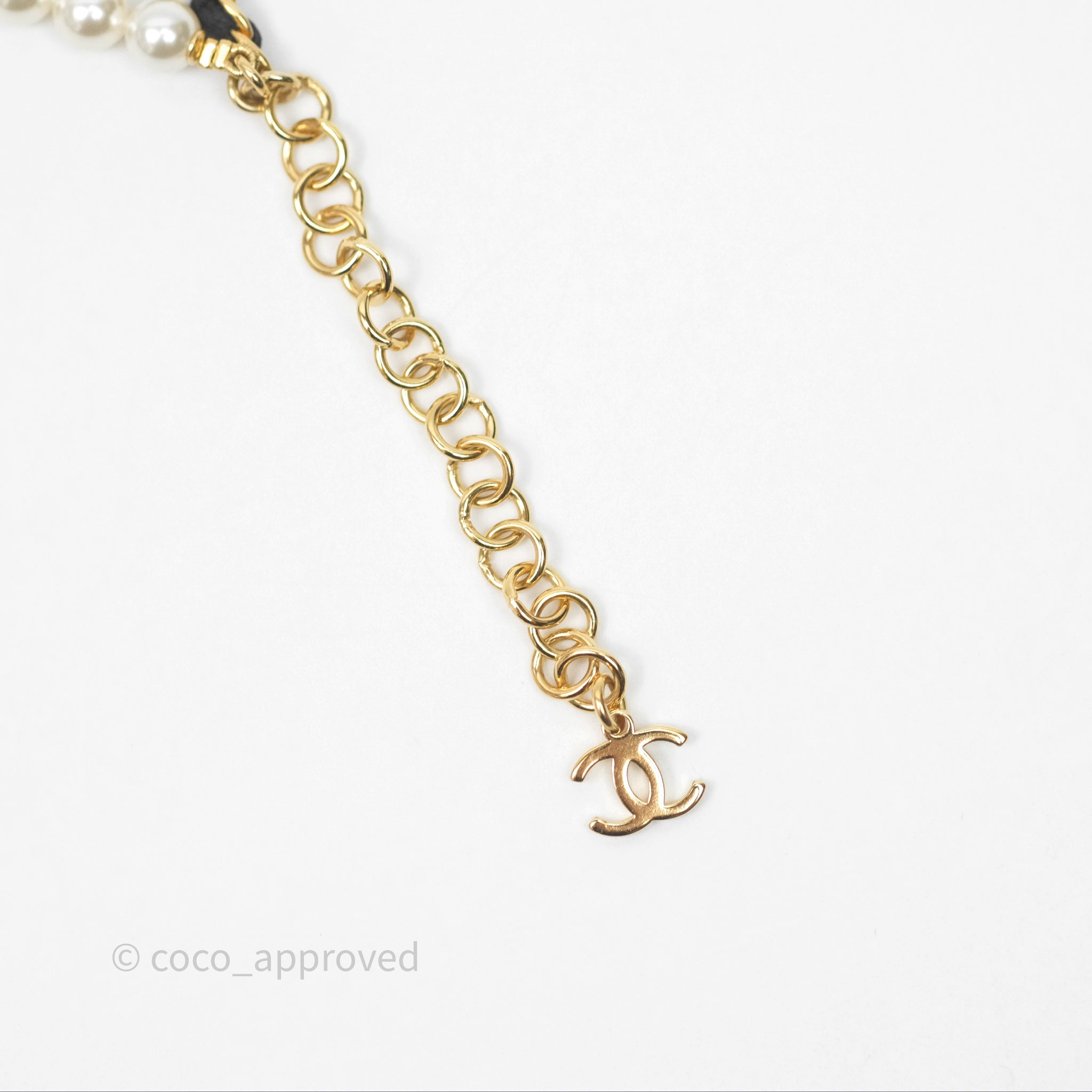 Chanel CC Pearl Crystals Double Layer Necklace 24K Gold Plated Women's Jewelry for Party, Wedding & Special Occasions