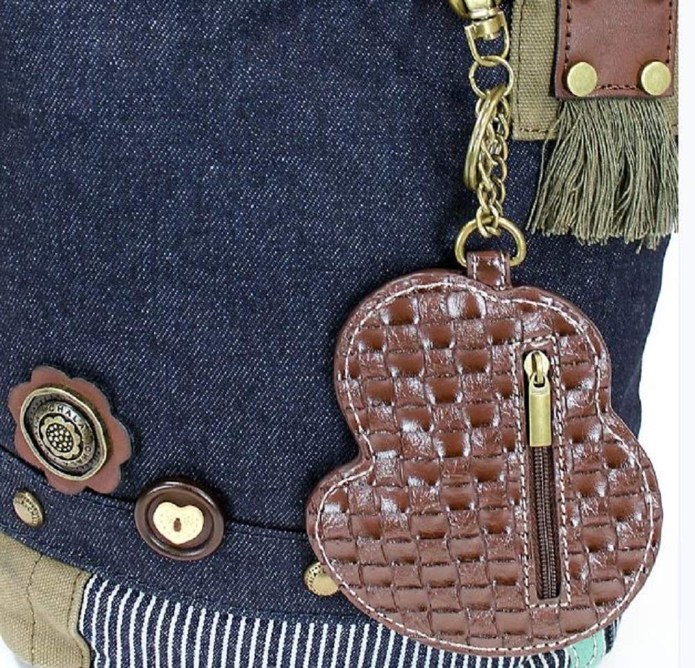 Chala Mermaid Patch Crossbody Bag for Women - Stylish Denim Shoulder Purse with Unique Mermaid Design, Perfect for Casual Outings, Beach Trips and Everyday Use