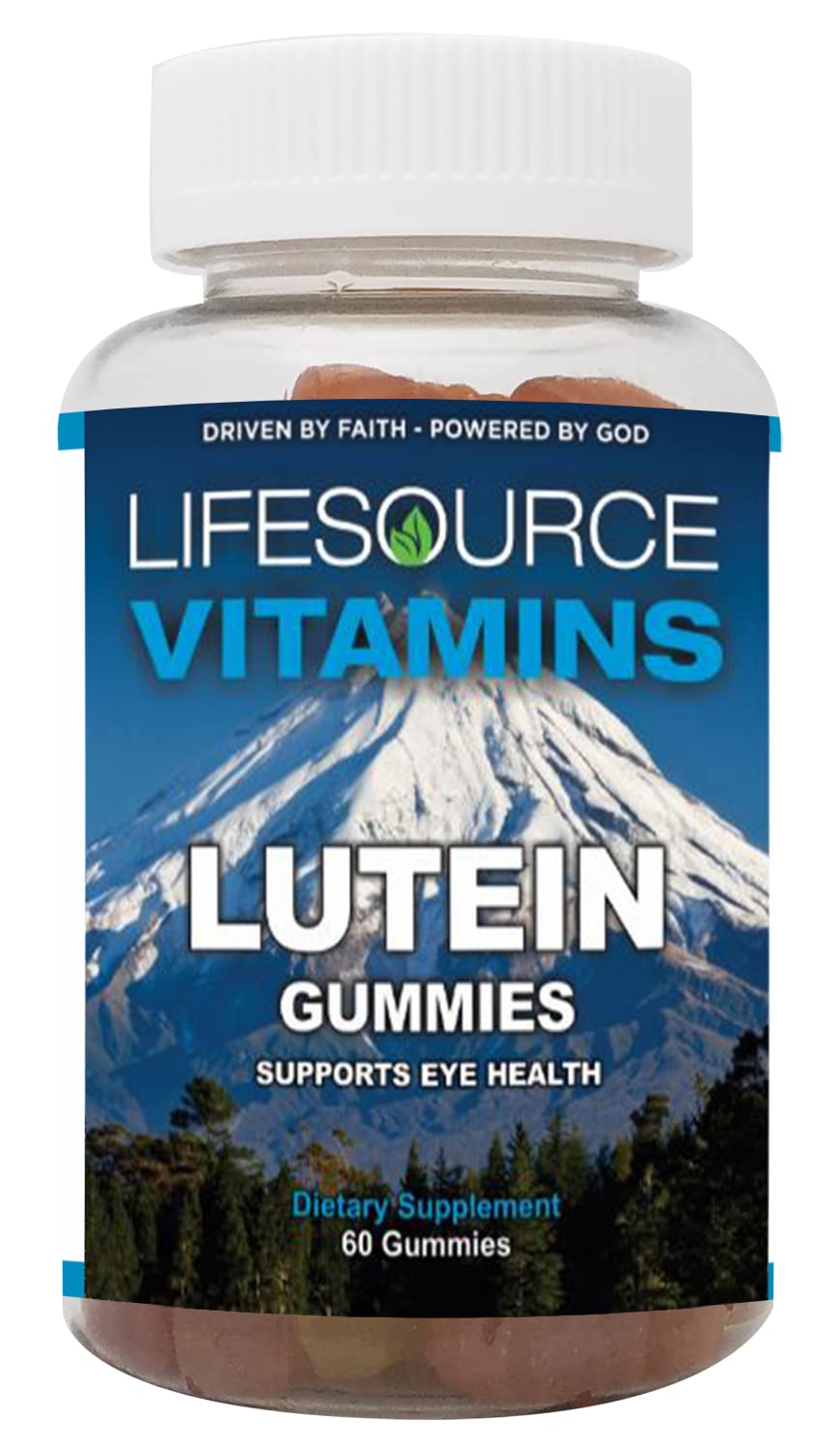 LifeSource Vitamins Lutein with Zeaxanthin Gummies - 60 Count | Eye Health Supplement for Adults & Kids | Supports Vision & Macular Health | Perfect for Daily Use & Screen Time Protection