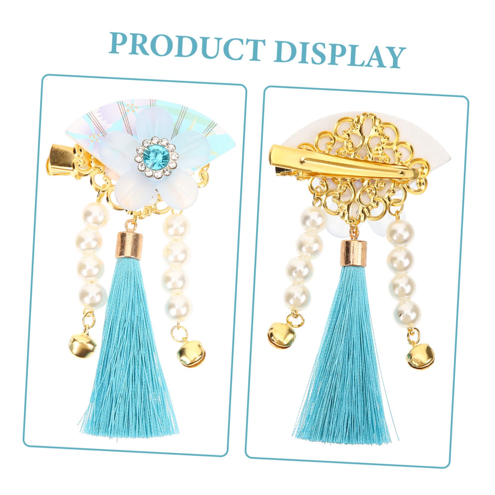 Elegant Japanese Tassel Hairpins Set - 2PCS Decorative Hair Clips for Women & Girls, Kimono Hair Ornament Accessories | Perfect for Traditional Japanese Outfits, Cosplay, Weddings and Special Occasions