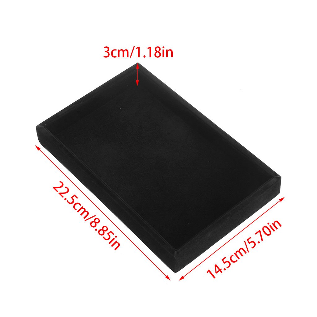 Youngy Stackable Velvet Jewelry Trays - Black Jewelry Organizer with Inserts for Rings, Earrings & Necklaces | Perfect for Dresser, Vanity & Travel Jewelry Storage