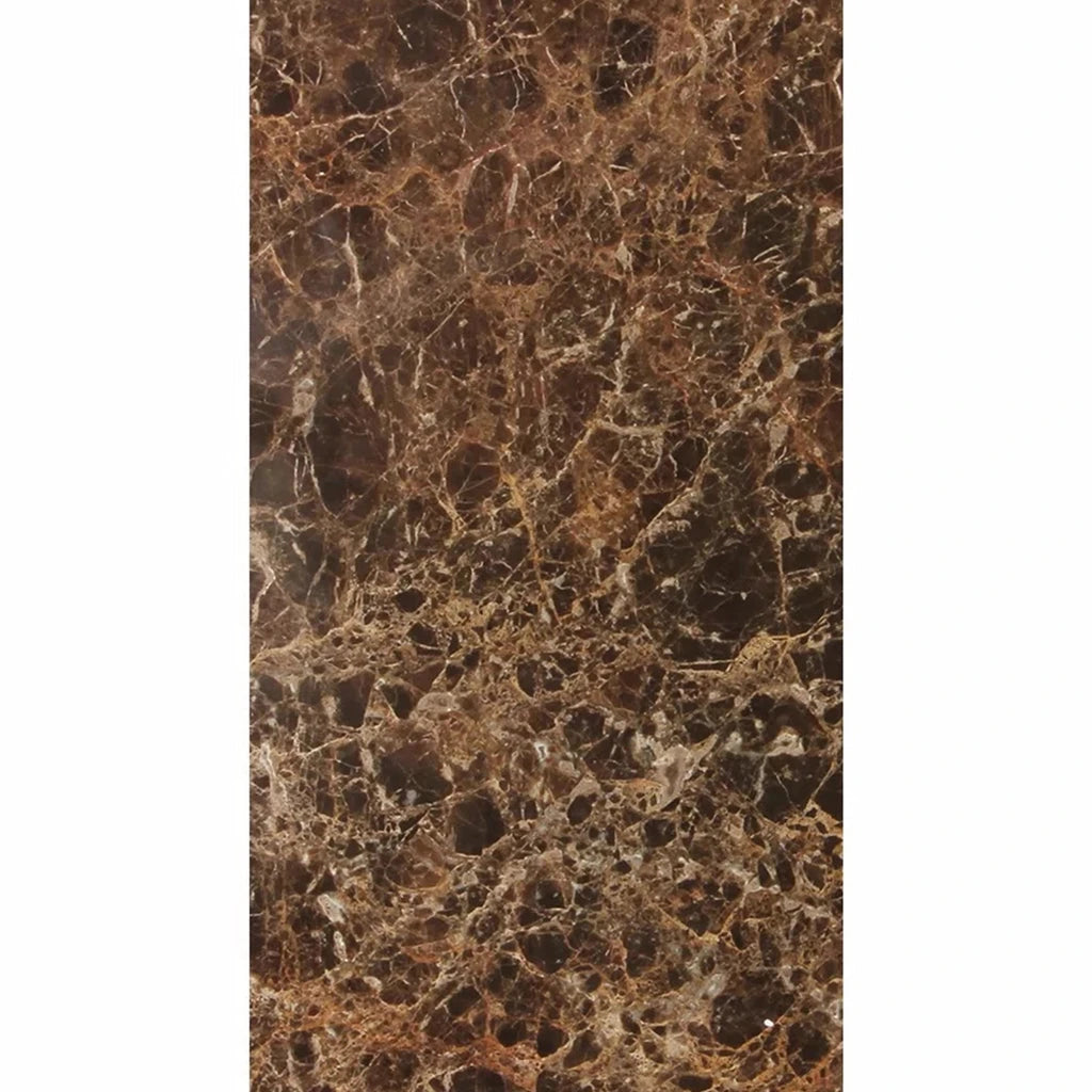 Emperador Dark Marble Tile 12x24 - Premium Natural Stone Floor and Wall Tile for Bathroom, Kitchen, and Living Room