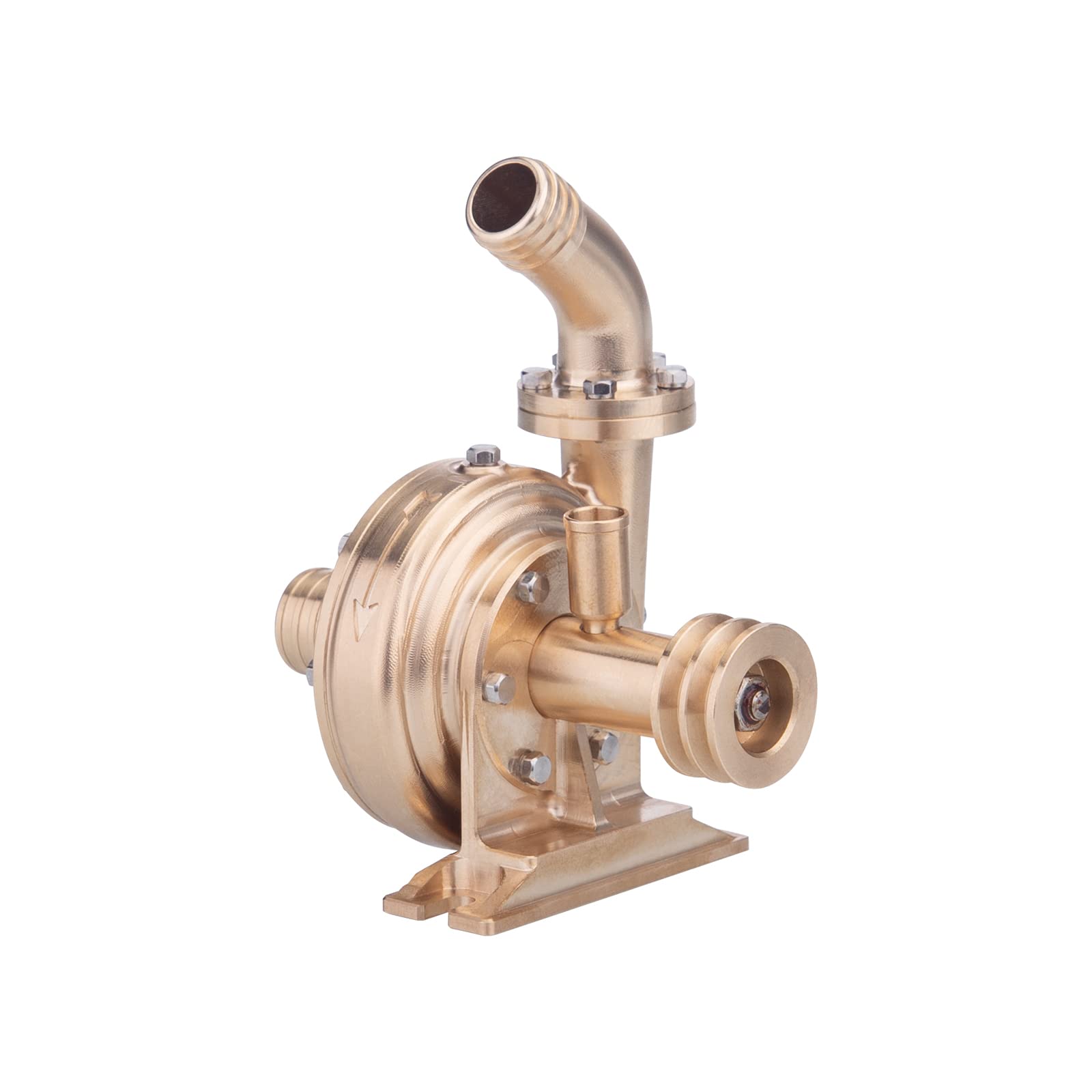 Yamix Mini Brass Impeller Centrifugal Water Pump Model for Steam Engine & Internal Combustion Engine - Perfect for DIY Model Kits, Engineering Projects, and Educational Demonstrations