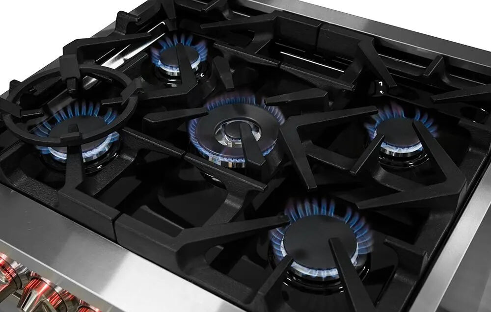 Forno 30-Inch Dual Fuel Range with Gas Cooktop & Electric Oven - Model FFSGS6125 | Professional Stainless Steel Kitchen Appliance for Home Chefs & Cooking Enthusiasts | Perfect for Baking, Roasting & Gourmet Meal Preparation