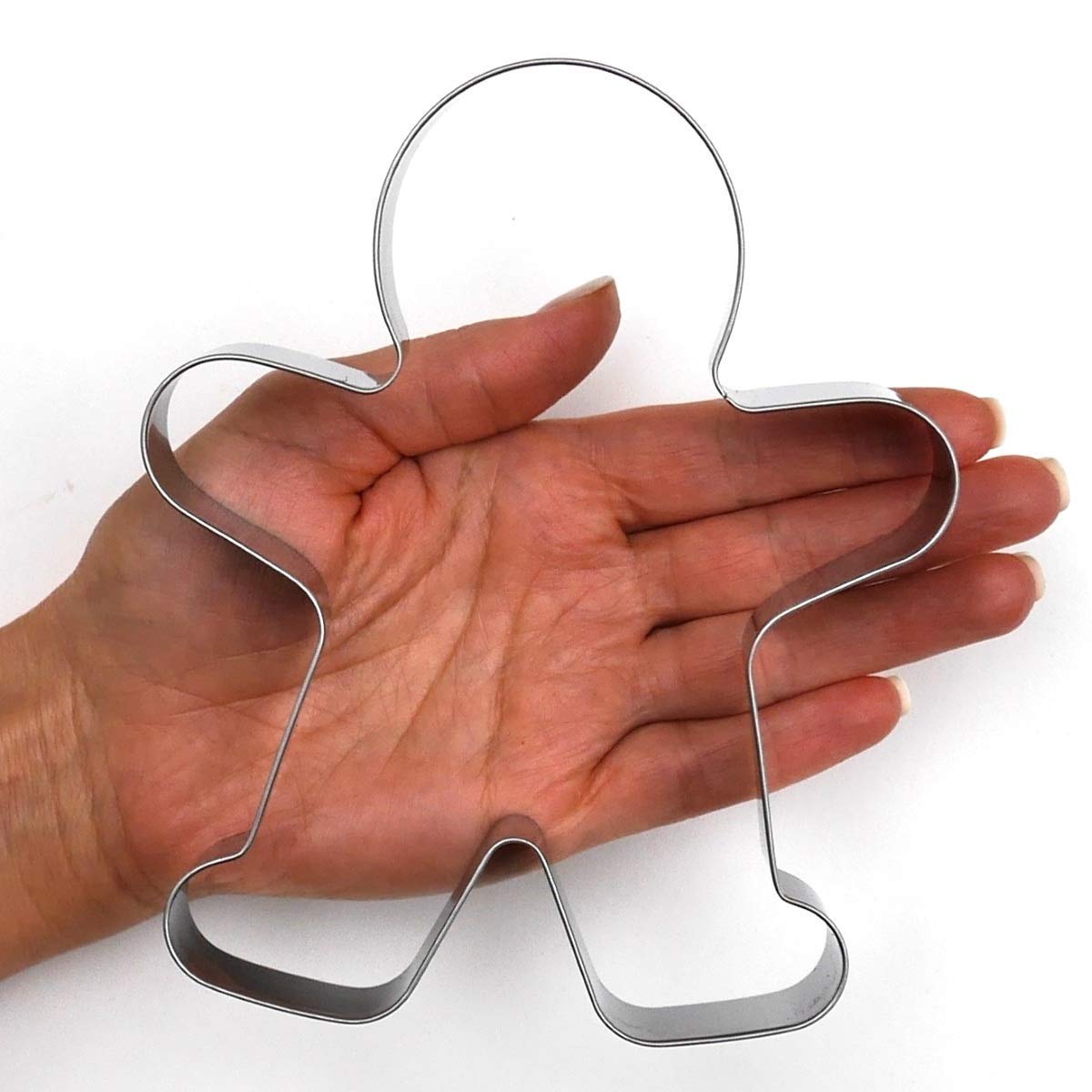 Premium Stainless Steel Gingerbread Man Cookie Cutter - Large Food-Grade Baking Tool, Dishwasher Safe - Perfect for Holiday Cookies, Christmas Baking & DIY Gingerbread House Decorations