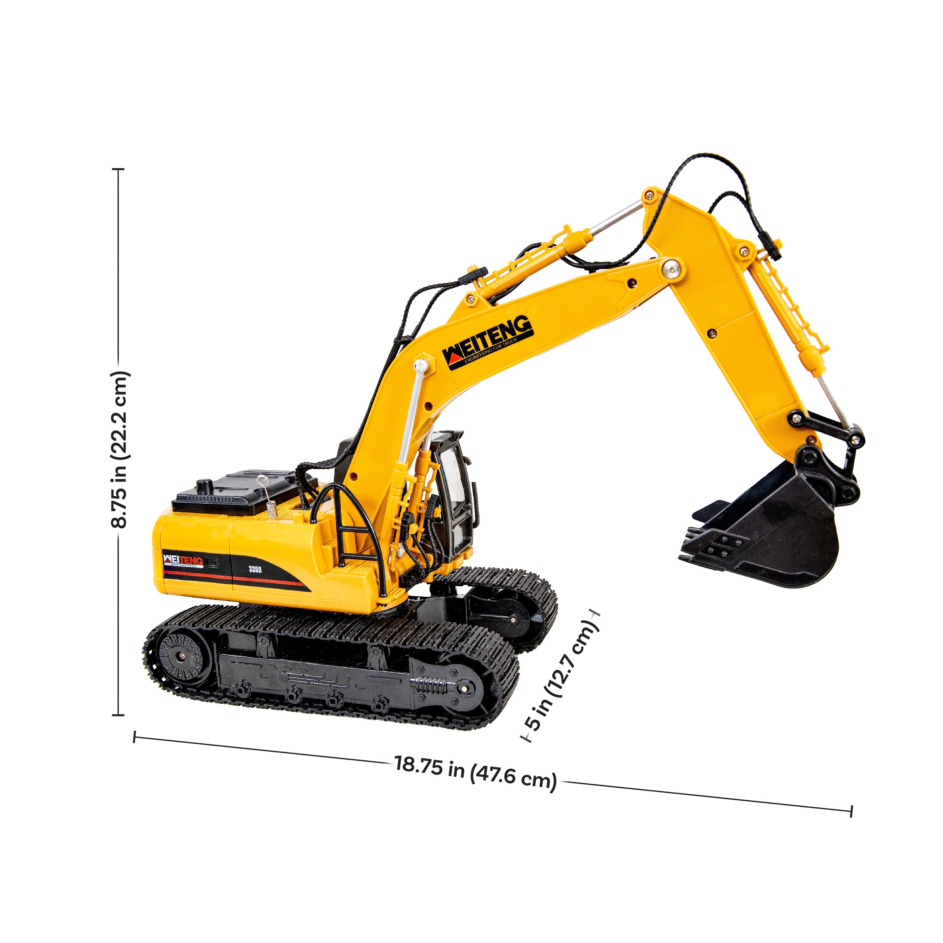 Sunnydaze Dig and Drive Light Up Remote Control Excavator Toy for Kids - Construction Vehicle with LED Lights, Realistic Sounds & 360° Rotation - Perfect for Indoor/Outdoor Play, Birthday Gifts & STEM Learning