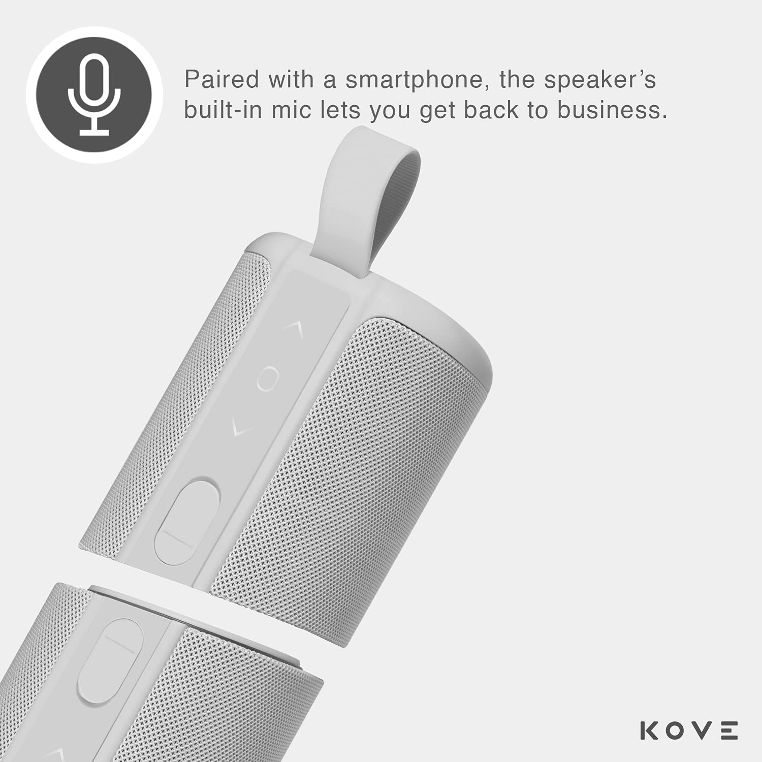 KOVE Commuter 2 Portable Bluetooth Speaker - Wireless HD Sound with Deep Bass, Built-in Mic, IPX7 Waterproof - Perfect for Home, Outdoor, Travel, Beach & Pool Parties