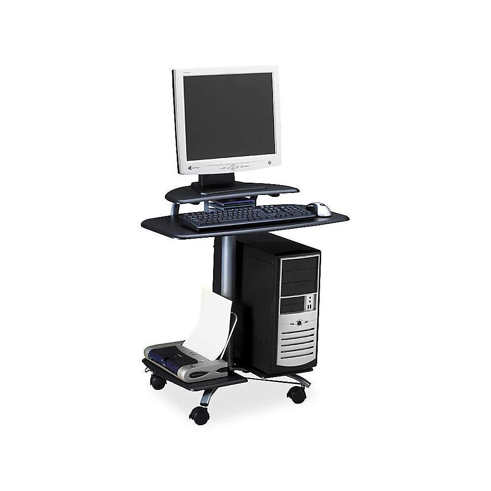 Mayline Mobile Computer Workstation - Adjustable Height Rolling Desk Cart, 28.5