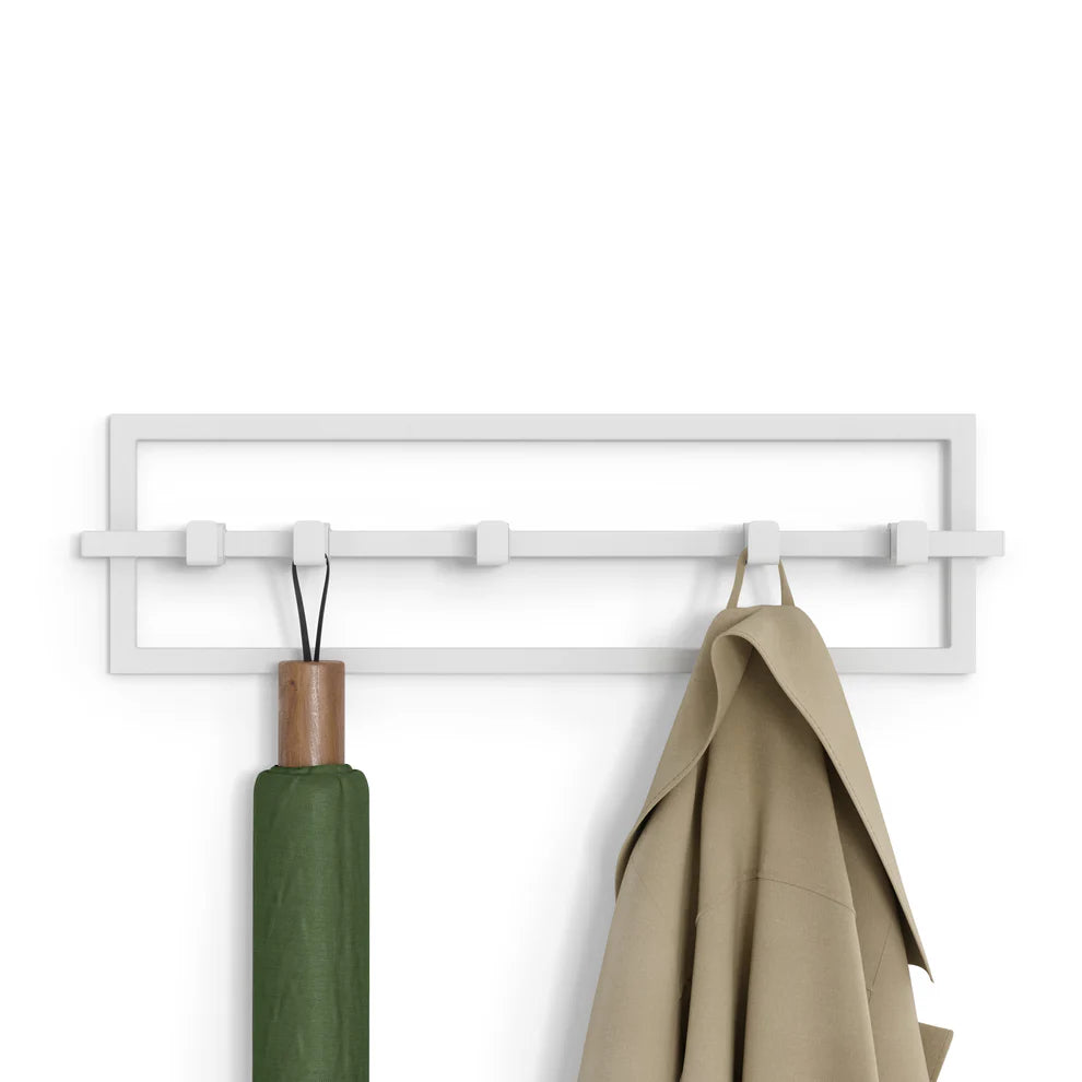 5 Pack Heavy Duty Wall Hooks for Hanging Coats, Hats & Keys - Rustproof Metal Hooks for Home, Office & Garage Organization