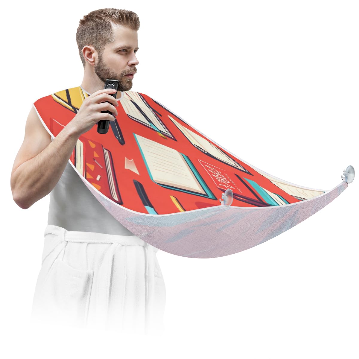 **Waterproof Beard Bib Apron for Men - Shaving & Grooming Hair Catcher Cape - Perfect Gift for Dad, Him & Barbers - Use at Home or Salon**