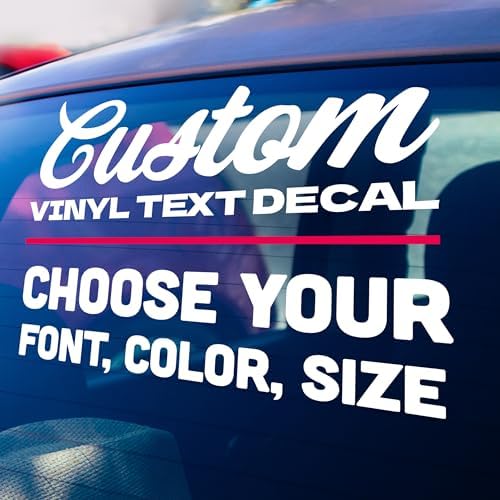 Custom Vinyl Letter Stickers & Decals - Durable Alphabet Stickers for Cars, Cups, Windows, DIY Crafts - Multiple Colors, Fonts & Sizes for Personalization - Perfect for Home Decor, School Projects, Gift Wrapping & Car Decoration