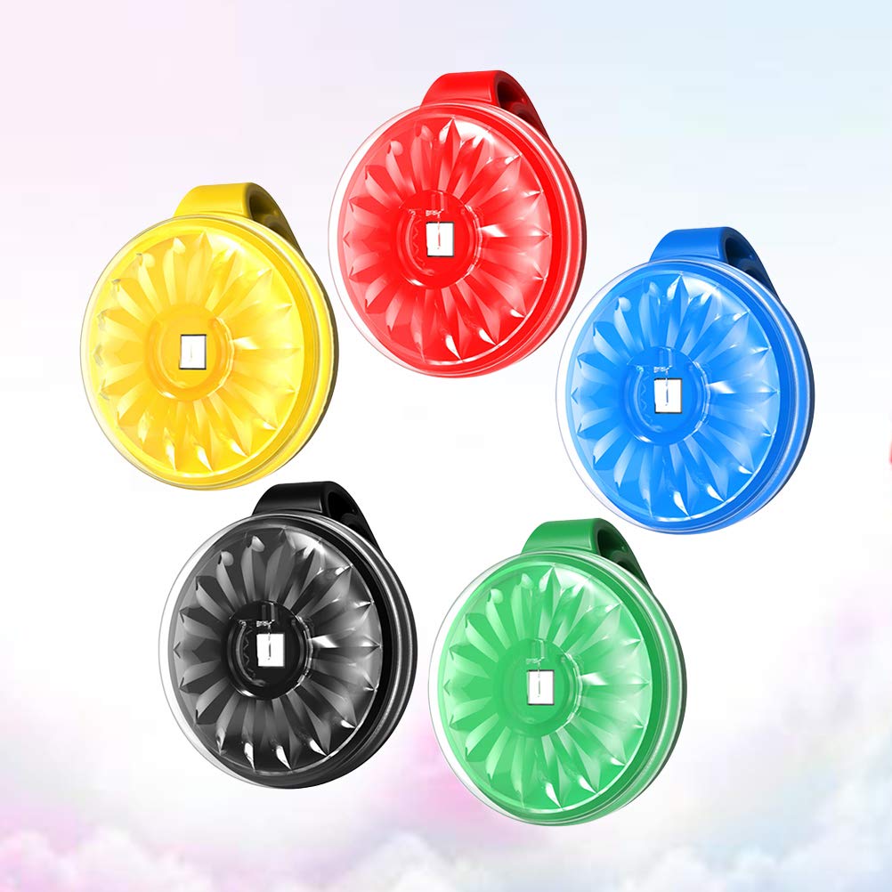 BESPORTBLE 5-Pack Bike Safety LED Lights - Bicycle Rear Lights with Alarm, Clip-On Cycling Accessories for Road Bikes | Perfect for Night Riding, Cheerleading Events & Sports Celebration