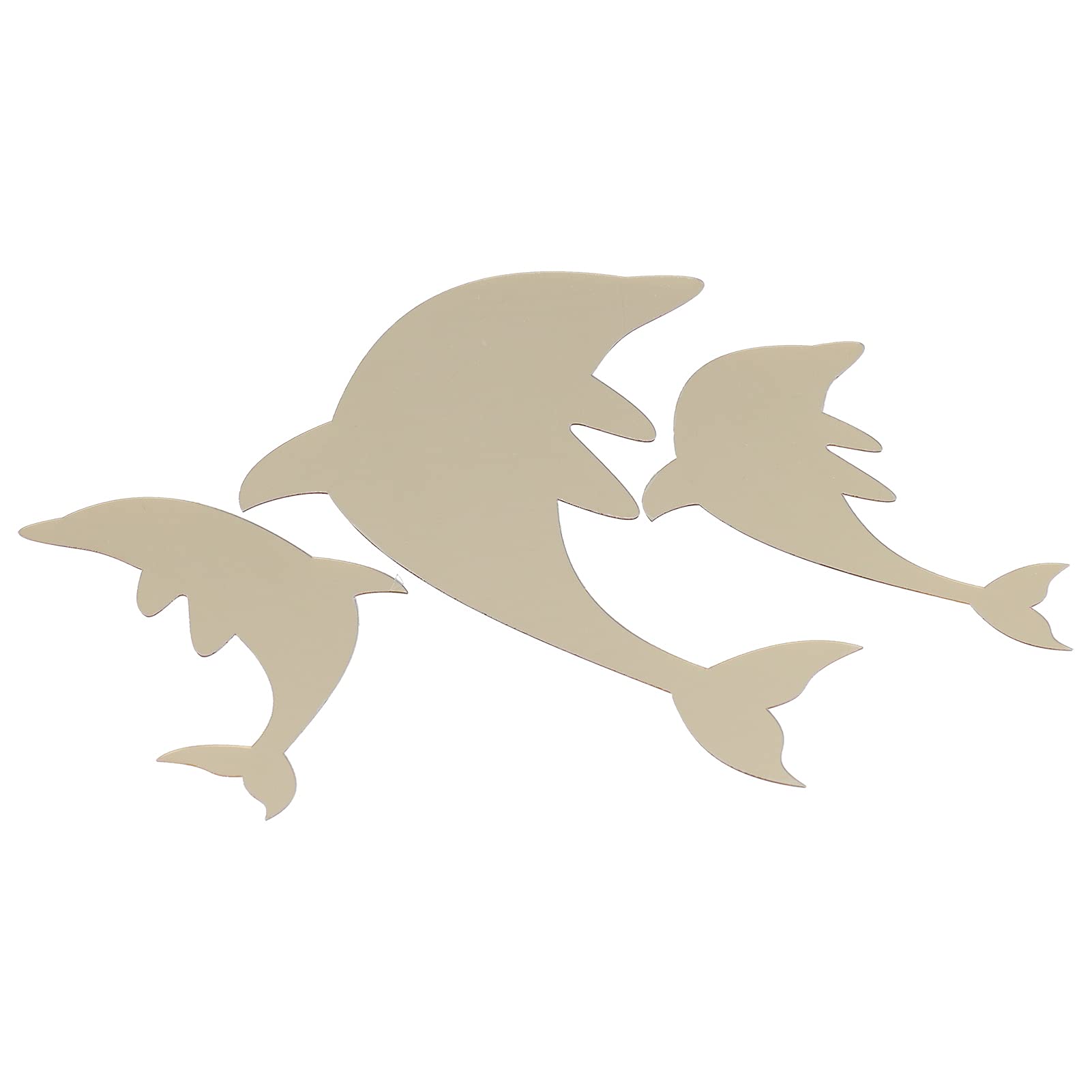 Removable Dolphin Mirror Wall Sticker - Lightweight Kids Room Decor for Home Decoration (Golden) - Perfect for Nursery, Bedroom & Playroom Wall Art