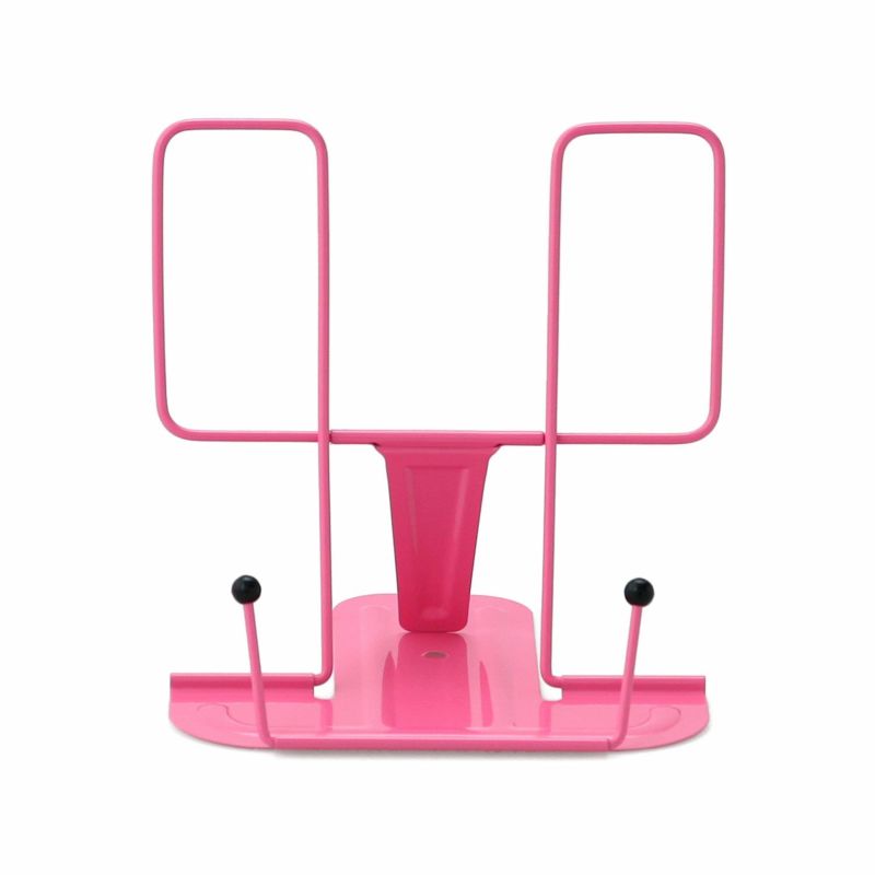 HIGHTIDE Metal Book Stand - Pink | Durable & Stylish Book Holder for Reading, Studying, and Office Use