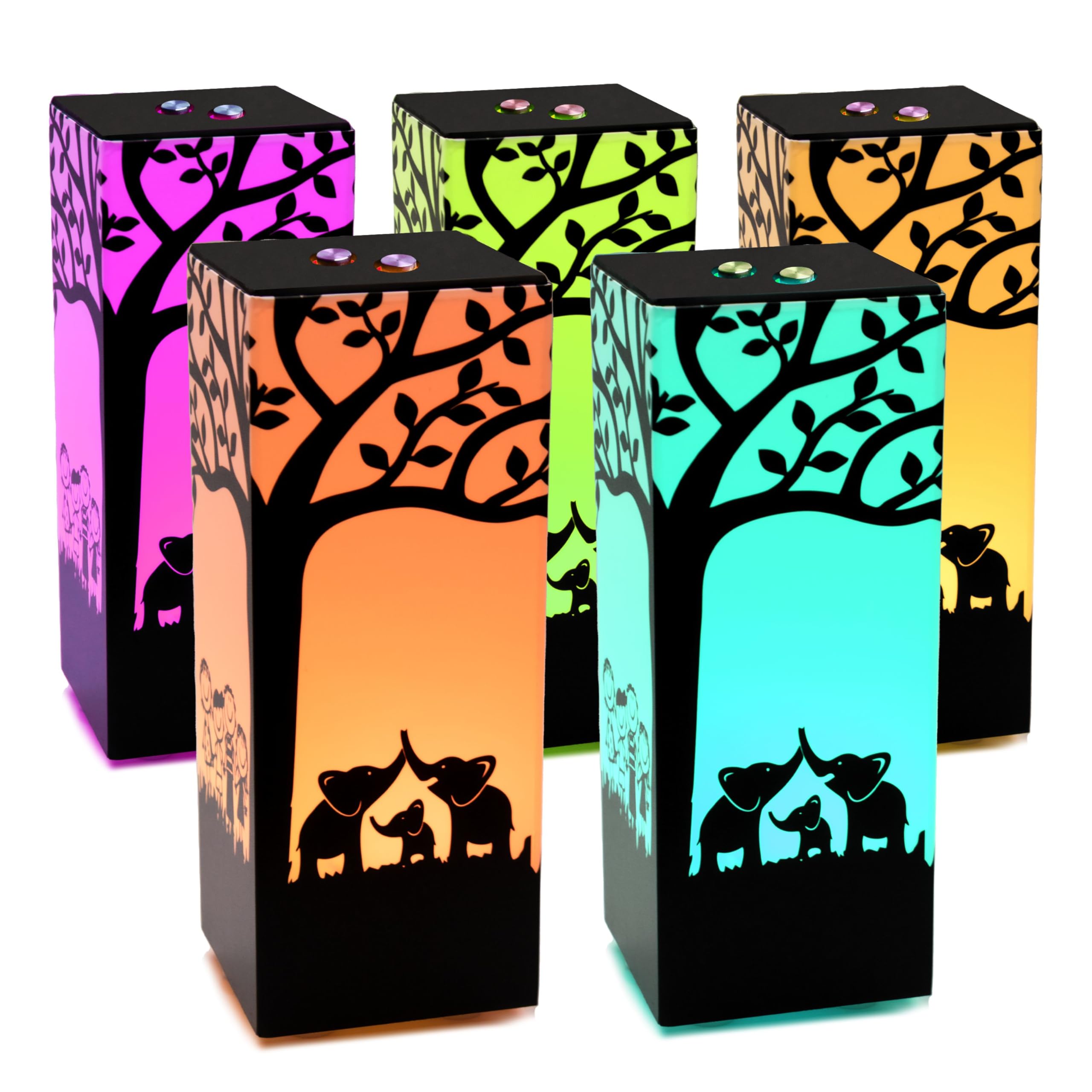Telepathy Tree - Long Distance Friendship Lamp with Touch-Activated Color Changing LED Lights | WiFi Connected Mood Light for Childhood Memories & Nature Lovers | Perfect Gift Set for Friends & Loved Ones Apart (5-Piece Set) | Ideal for Bedrooms, Dorms & Long-Distance Relationships
