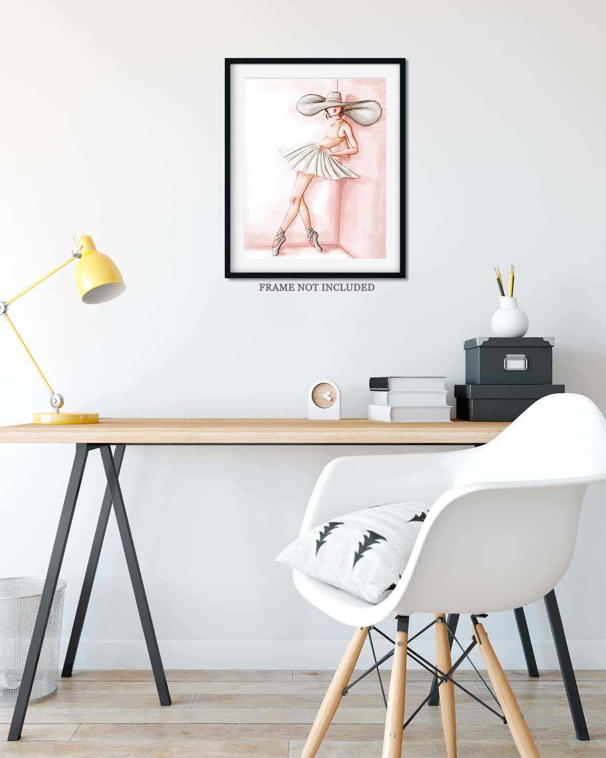 Govivo Ballet Dancer Canvas Wall Art - Pink Ballerina Print for Girls Room Decor, Teen Bedroom & Dorm - 8x10 Unframed Dance Themed Poster - Perfect Gift for Ballet Lovers & Dance Enthusiasts | Bedroom Wall Decor, Dance Studio Art, Ballet Themed Birthday Present