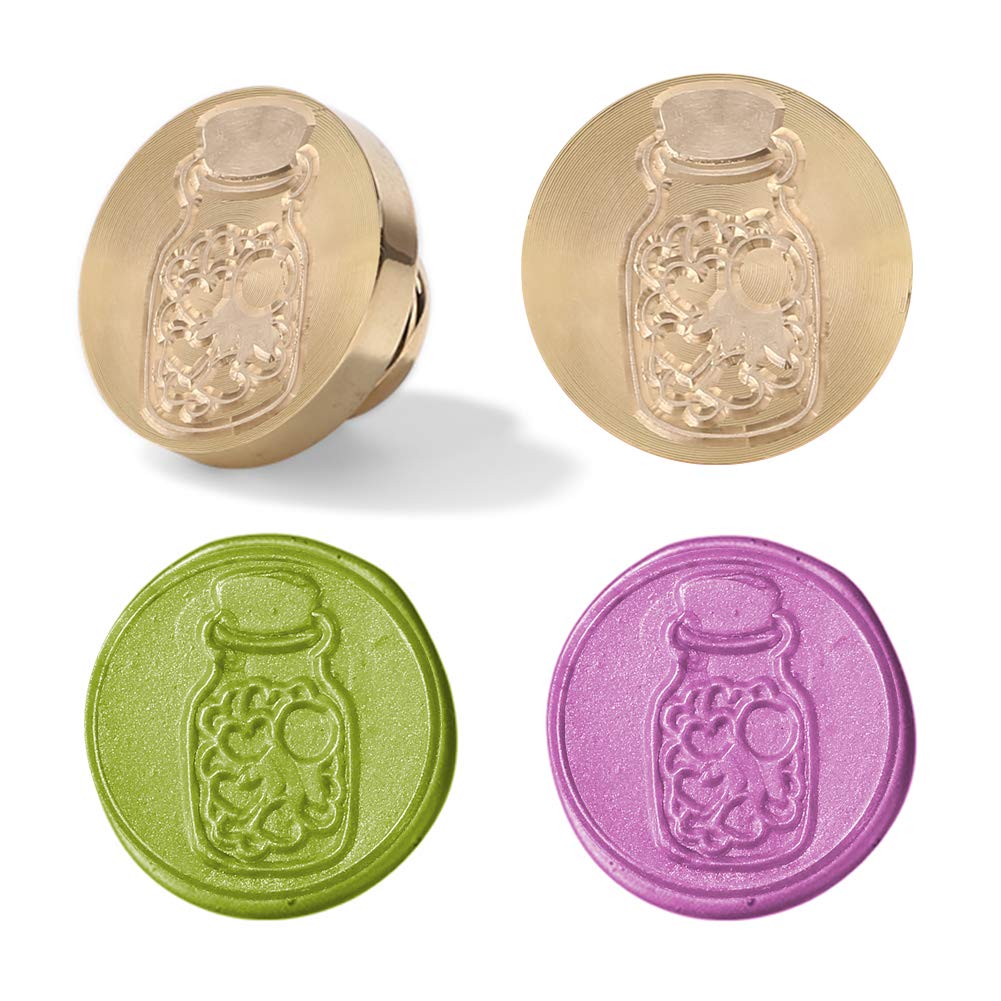 Winnereco Copper Wax Seal Stamp Head - Romantic Couple Love Design (W71) for Wedding Invitations, Letters & DIY Crafts