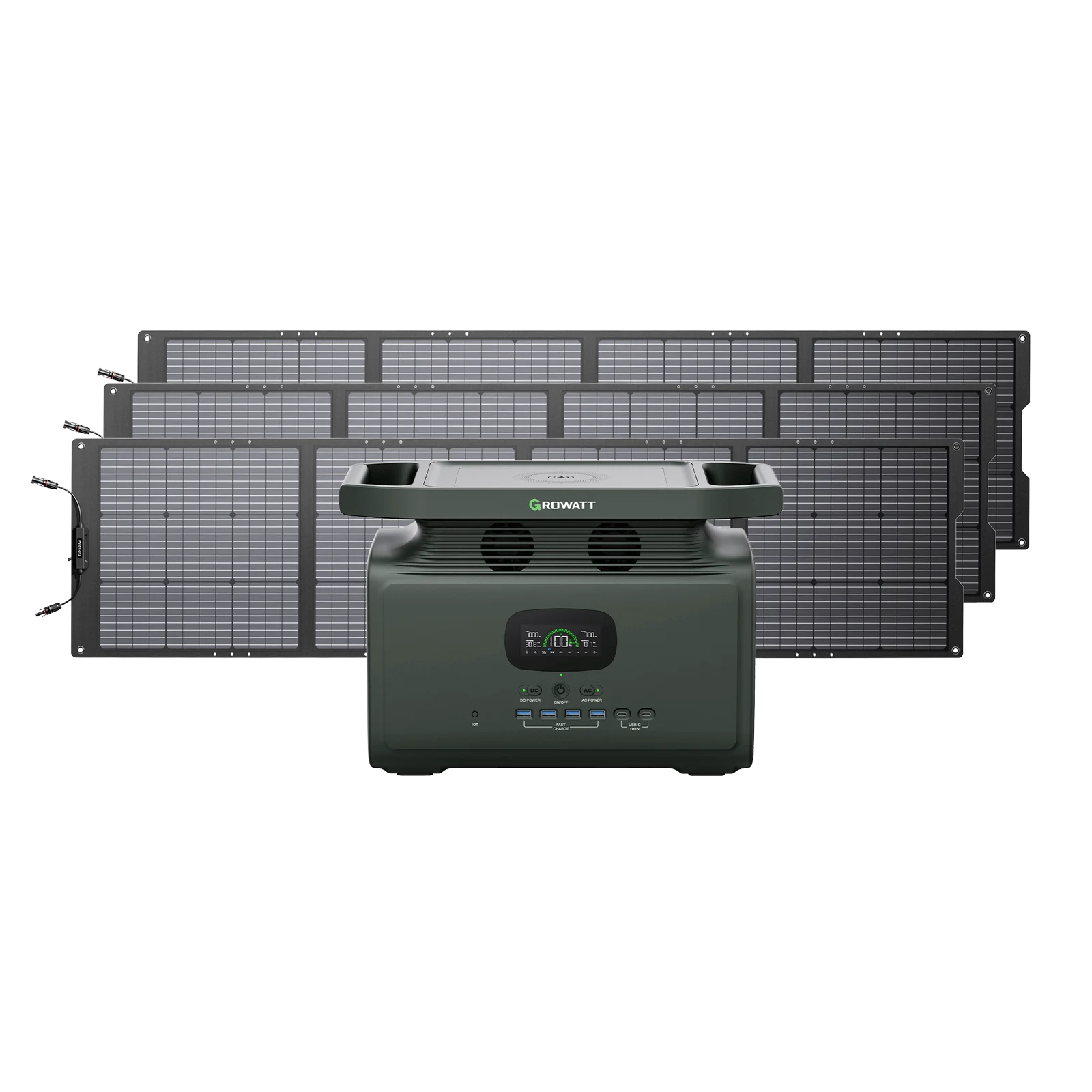Growatt INFINITY 1200 Portable Solar Power Generator - 1200W/1024Wh Clean Energy for Home Backup, Camping & Outdoor Adventures - Solar Charging for Emergency Power & Off-Grid Living