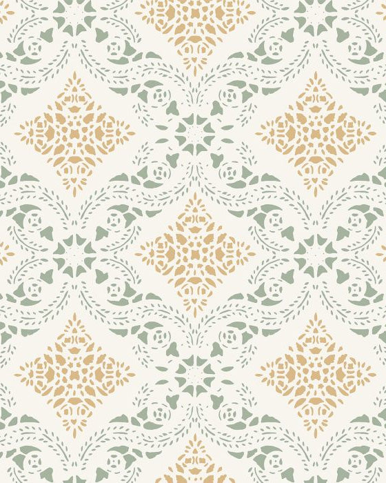 Duro Wallpaper Dahlströmskagården Yellow - Premium Peel and Stick Wallpaper for Living Room, Bedroom, and Home Decor