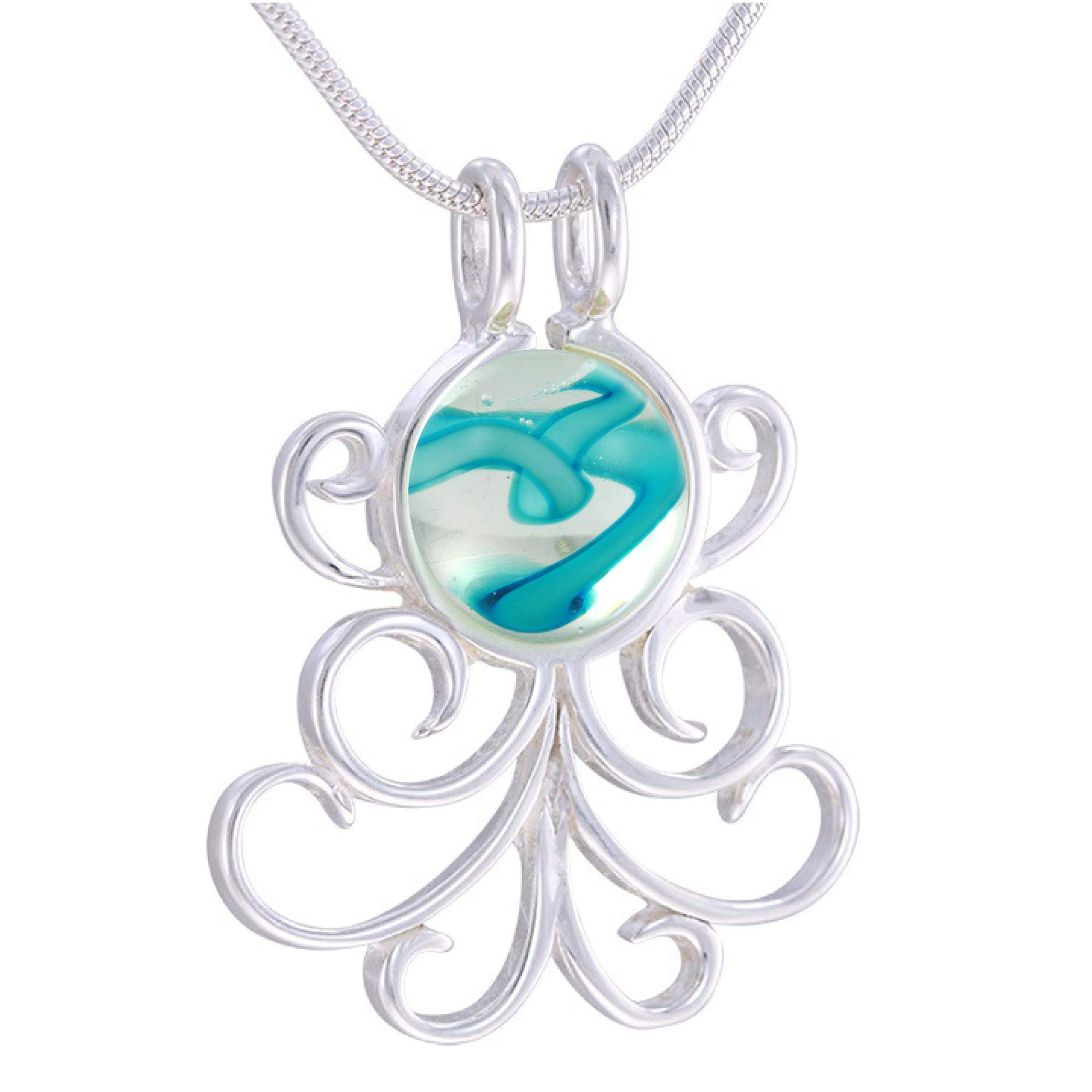 GAYM Fancy Octopus Pendant with Interchangeable Marble Charms - Handmade Jewelry Accessory for Women (Necklace Not Included) - Perfect for Parties, Gifts & Boho Fashion