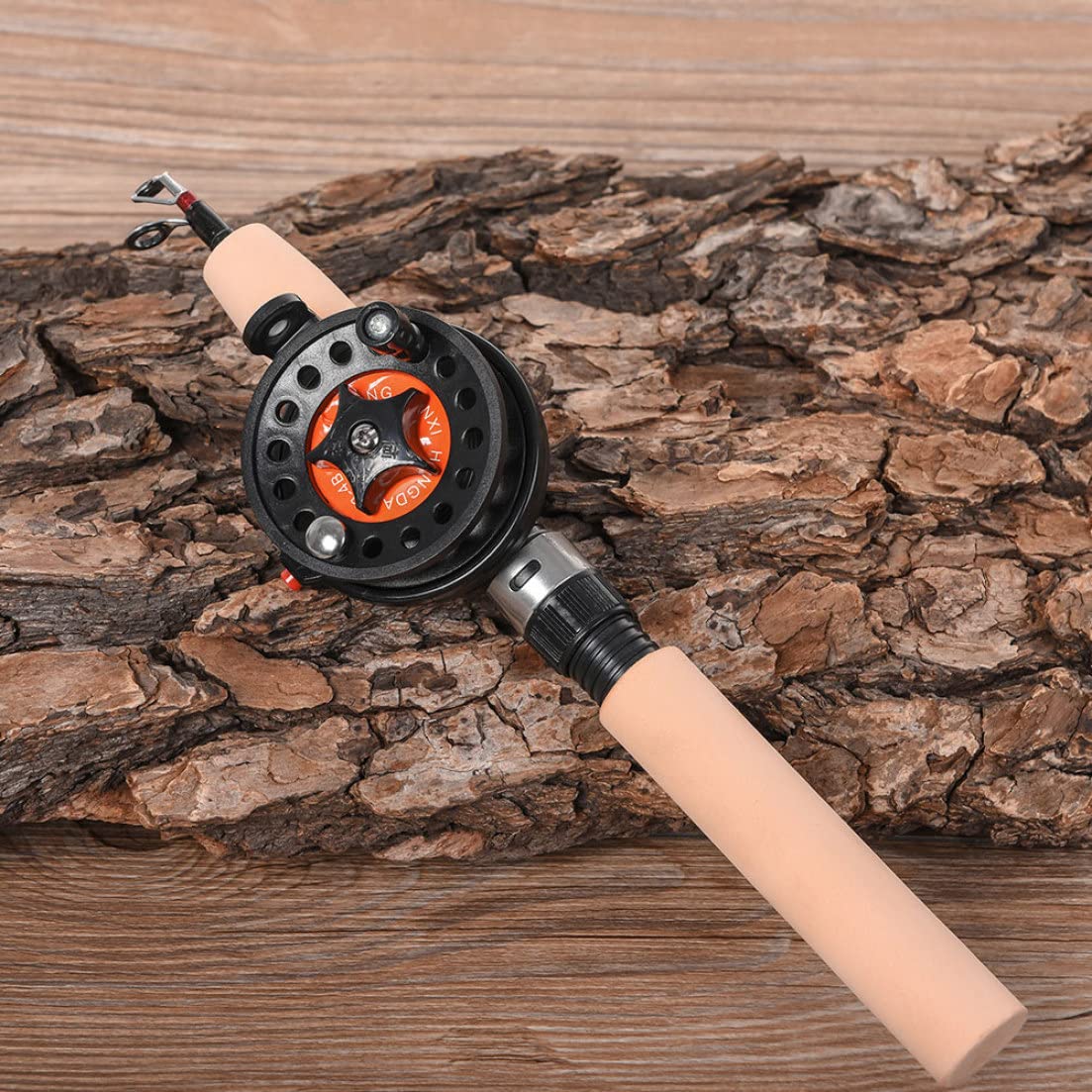 Retractable Ice Fishing Rod & Spinning Reel Combo - Portable Hard Fishing Pole Set for Winter Angling | Great for Ice Fishing, Lake Fishing & Outdoor Adventures