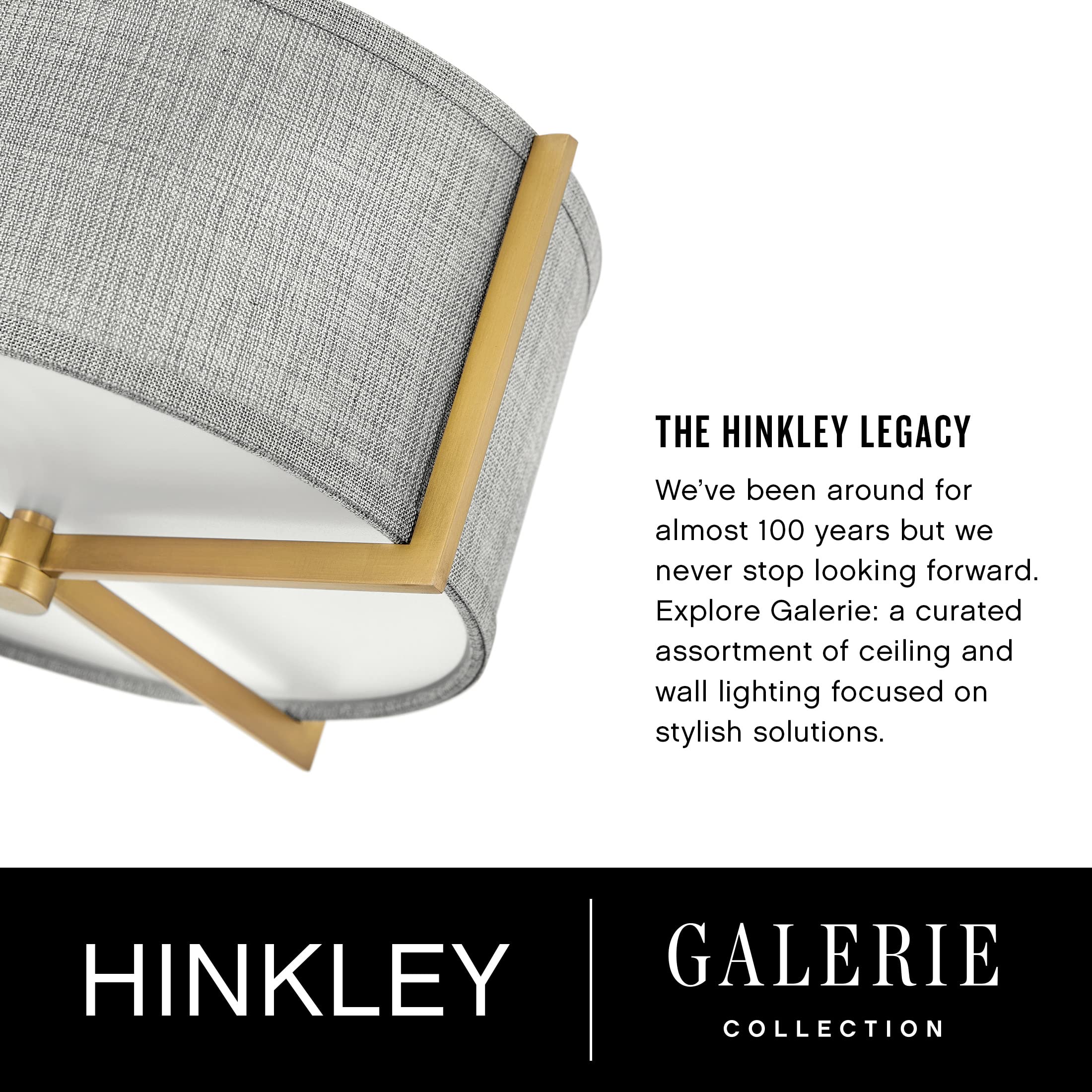 Hinkley Axis Large 16W LED Wall Sconce Light - Single Fixture with Hospitality Diffuser, Galerie Collection in Heritage Brass & Heathered Gray Slub Shade - Perfect for Hotel Lobby, Restaurant, and Upscale Home Lighting