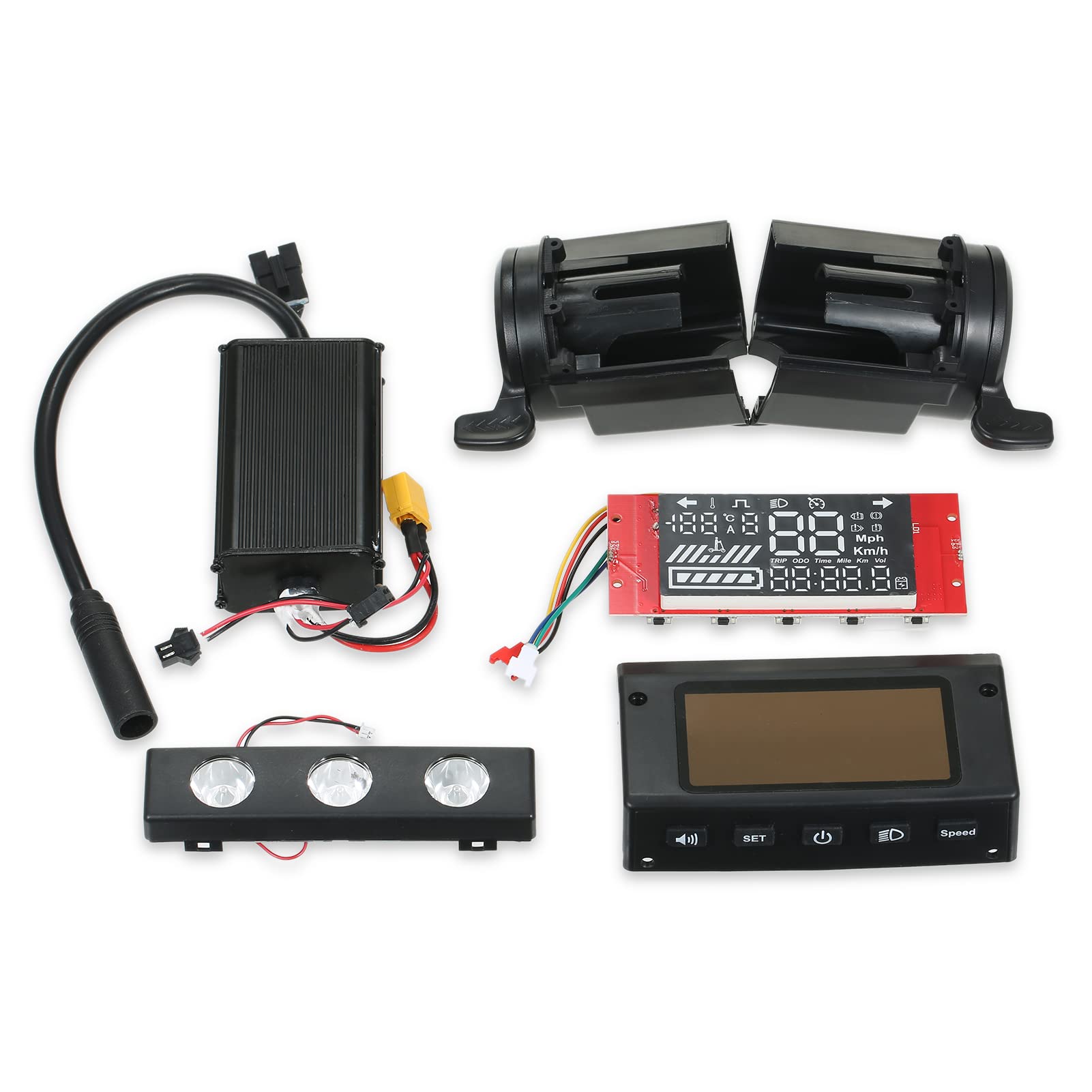 Homtoozhii 36V 350W Brushless Motor Electric Scooter with Digital Display & LED Headlight - Replacement Parts for Kugoo 8in E-Scooter | Perfect for Commuting, Campus Travel & Urban Mobility