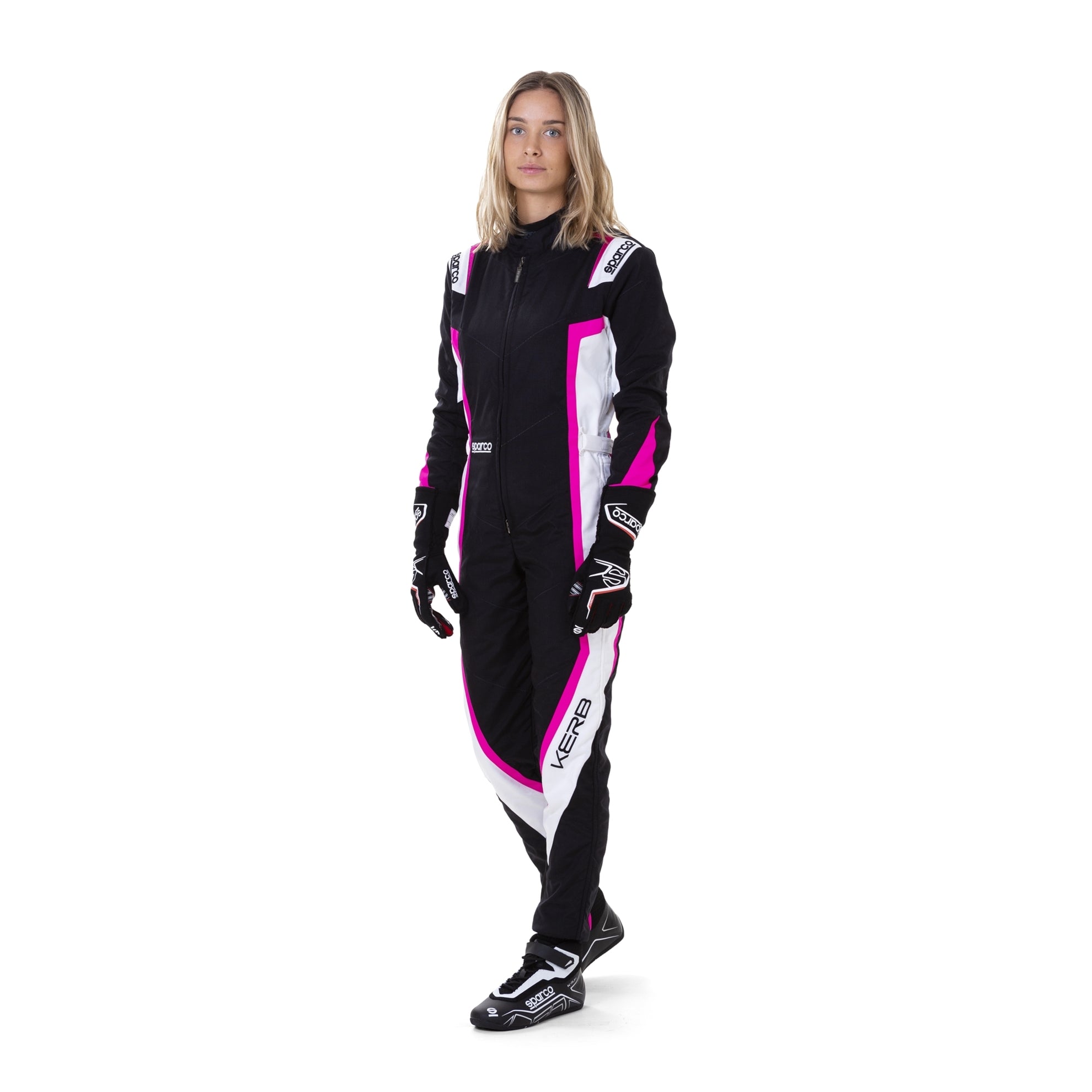 SPARCO KERB LADY RACING SUIT - Women's High-Performance Motorsport Jumpsuit for Karting, Drifting & Track Racing | Fireproof & Comfortable Design