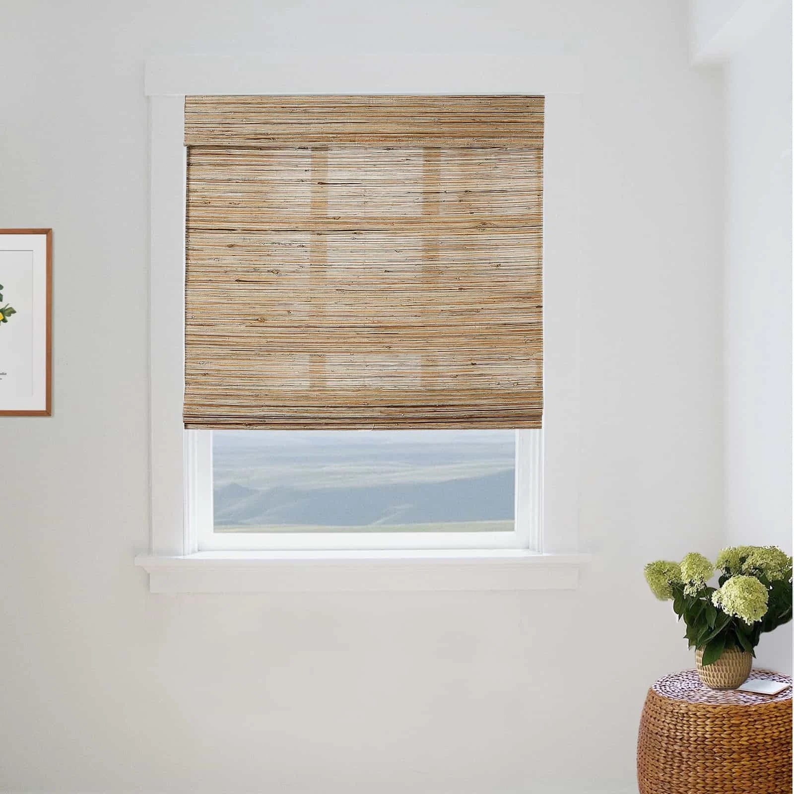 Rae Natural Ramie Jute Woven Wood Window Shades - Series M | Eco-Friendly Bamboo Blinds for Living Room, Bedroom & Office | Light Filtering & UV Protection