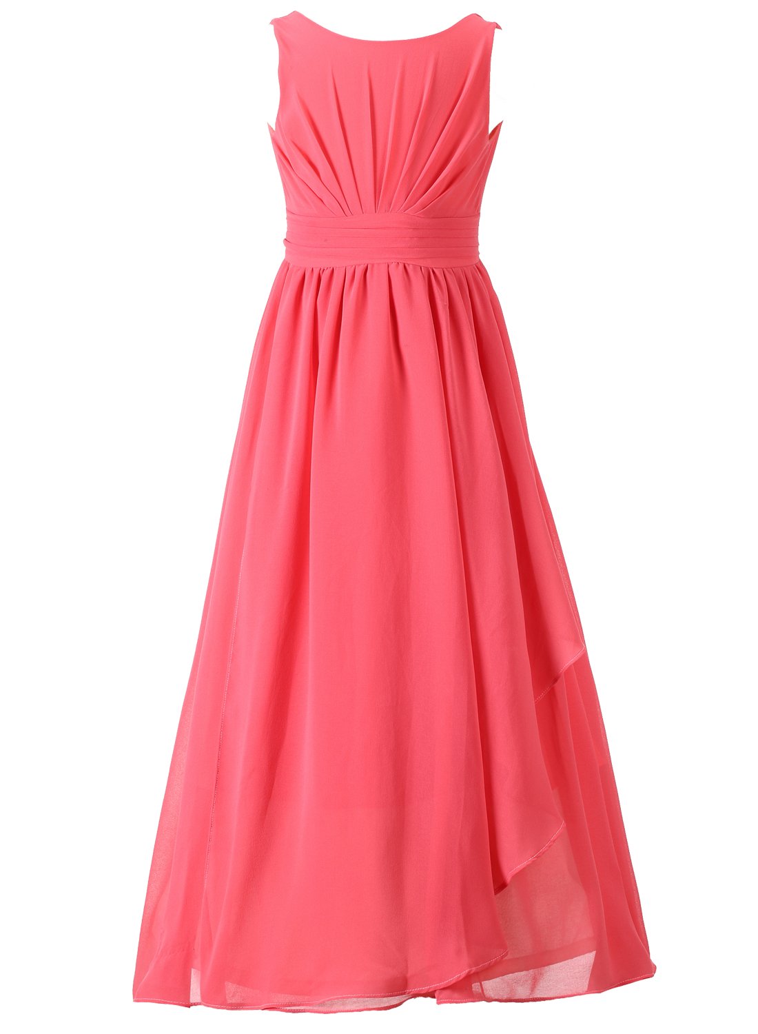 Happy Rose 7-16 Chiffon Girls Junior Bridesmaid Dress - Elegant Floral Lace Flower Girl Dress for Weddings, Parties & Special Occasions