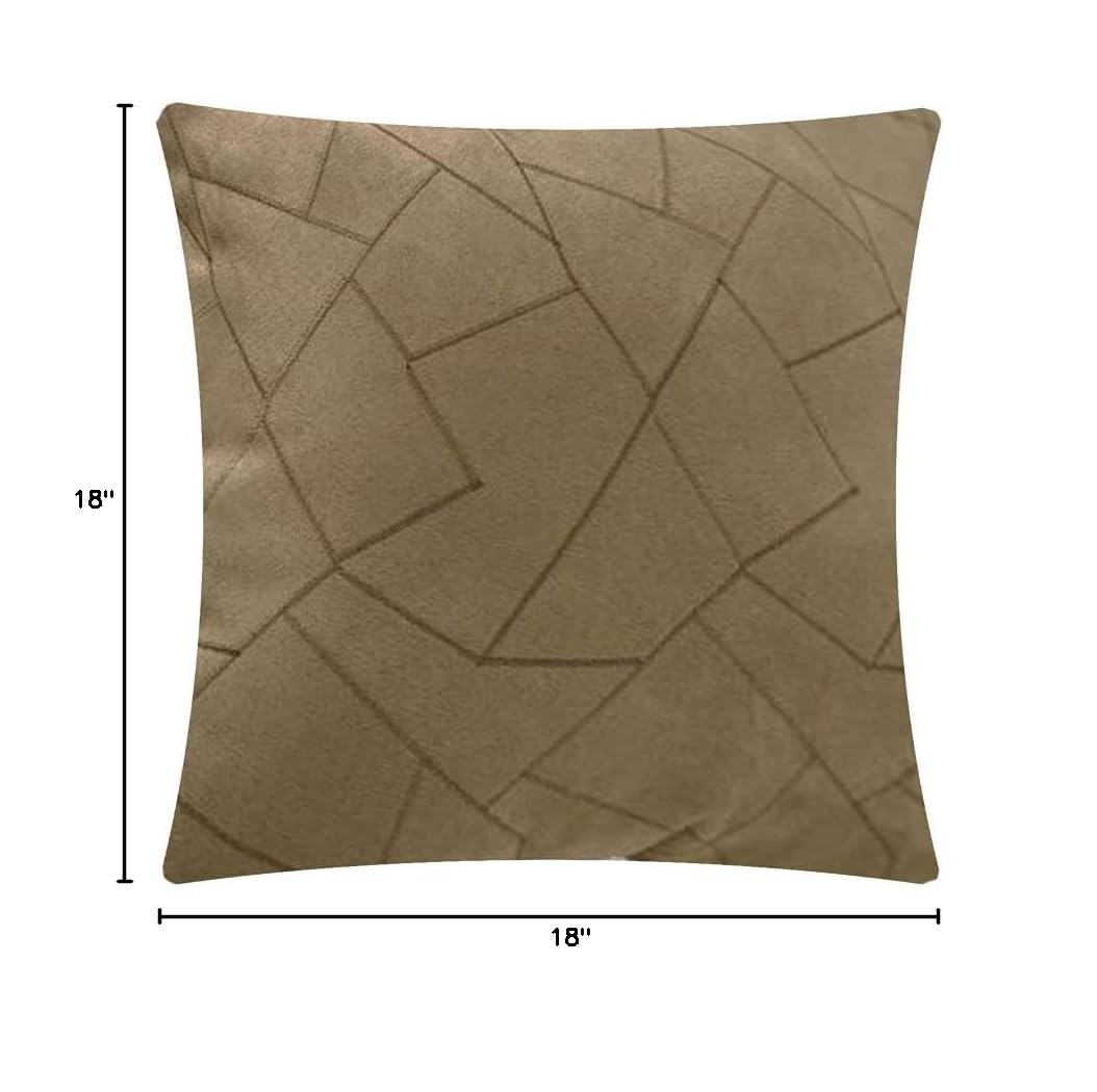 Microtex Innovation - Set of 2 18x18 Inch Throw Pillows with Stuffing | Embroidered Accent Cushions for Sofa, Bed & Home Decor | 100% Polyester Fiber Filling | Made in USA (Wheat) | Perfect for Living Room, Bedroom & Cozy Spaces